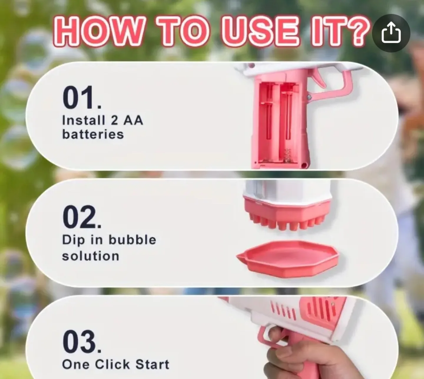 40 hole Electric Pink Bubble Gun Birthday Party #ThriftyPicks image indicator(4)