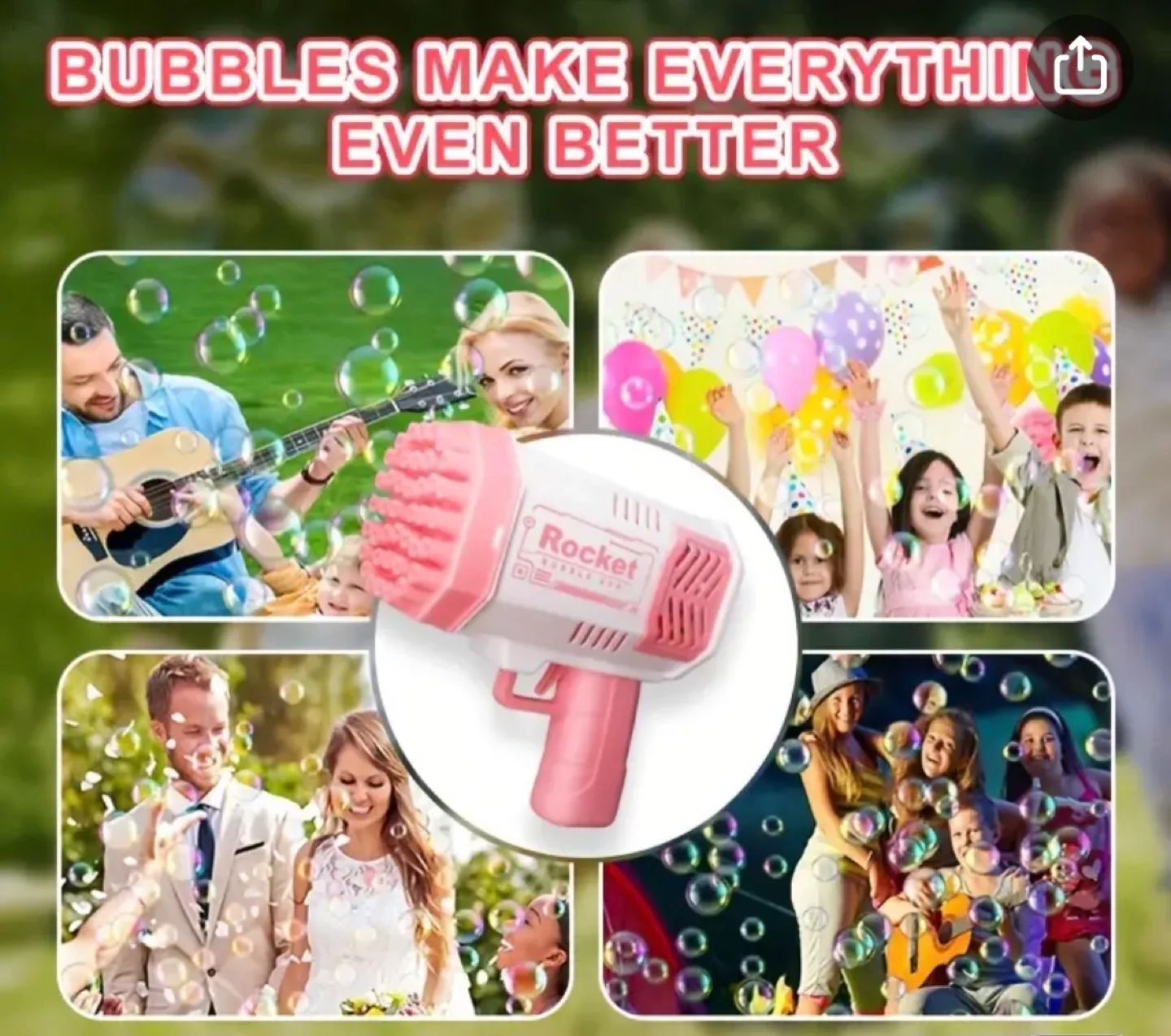 40 hole Electric Pink Bubble Gun Birthday Party #ThriftyPicks image indicator(3)
