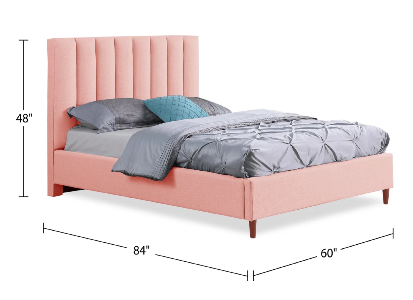 Pink Upholstered Bed Frame - photo 5