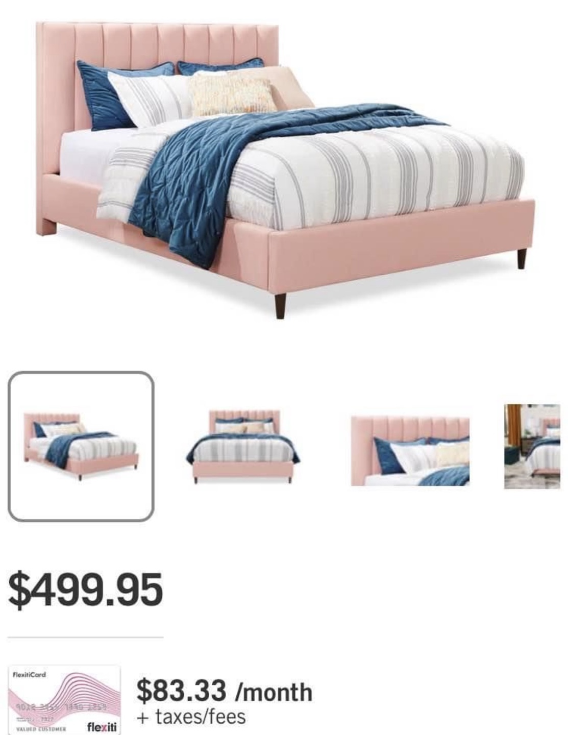 Pink Upholstered Bed Frame - photo 4
