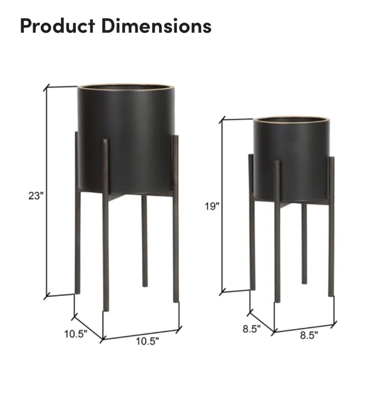 50% off - Two Black Metal Plant Stands - photo 5