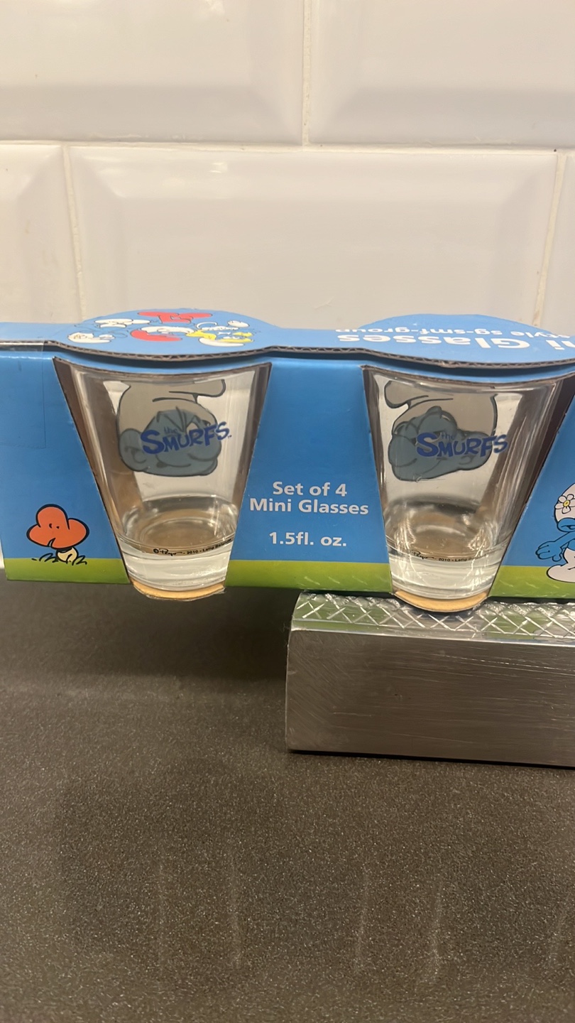 The Smurfs Set of 4 Mini Glasses - photo 3