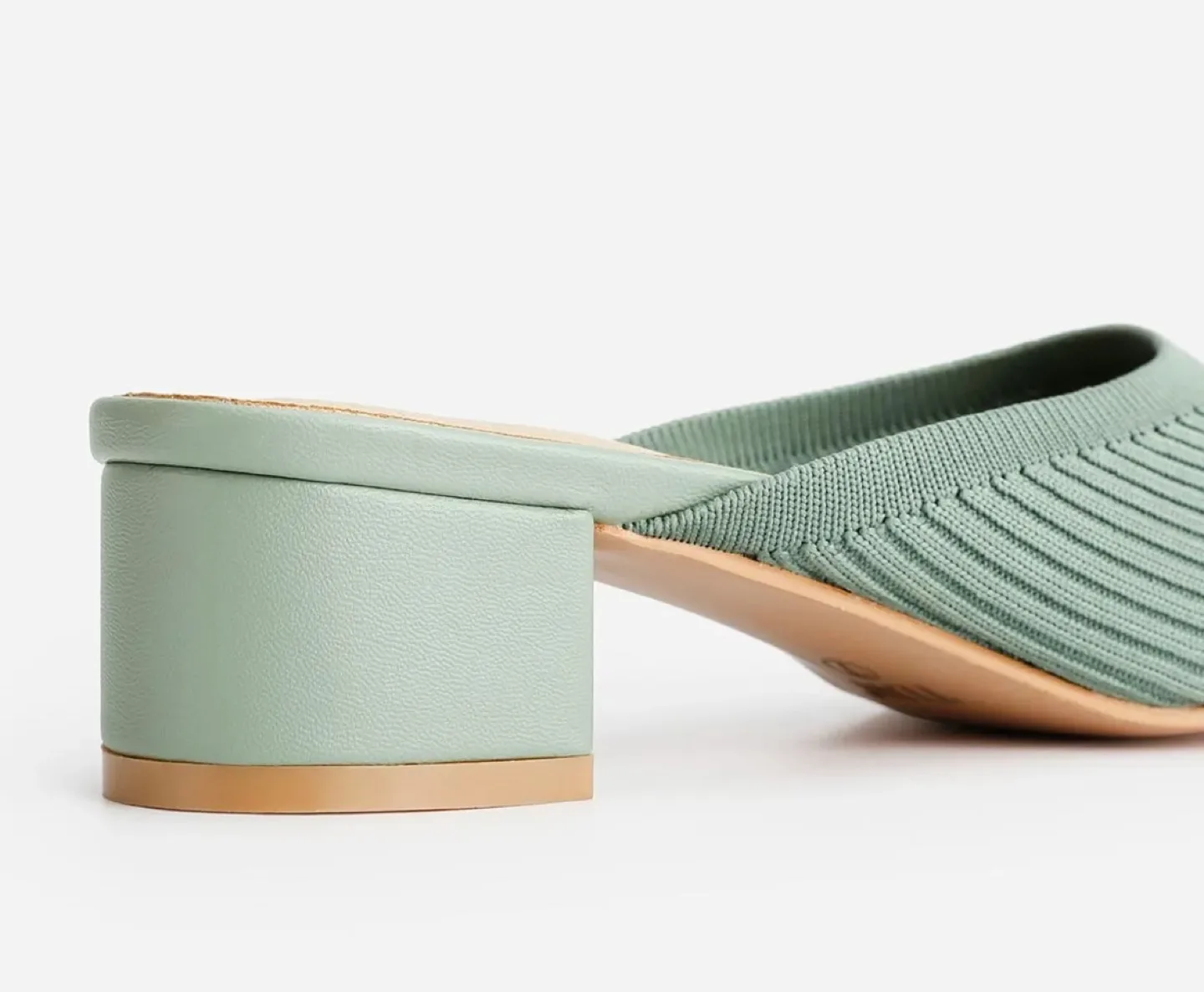 *NEW* TIJN Pointed Toe Heeled Mules sandals Sage Green image indicator(5)