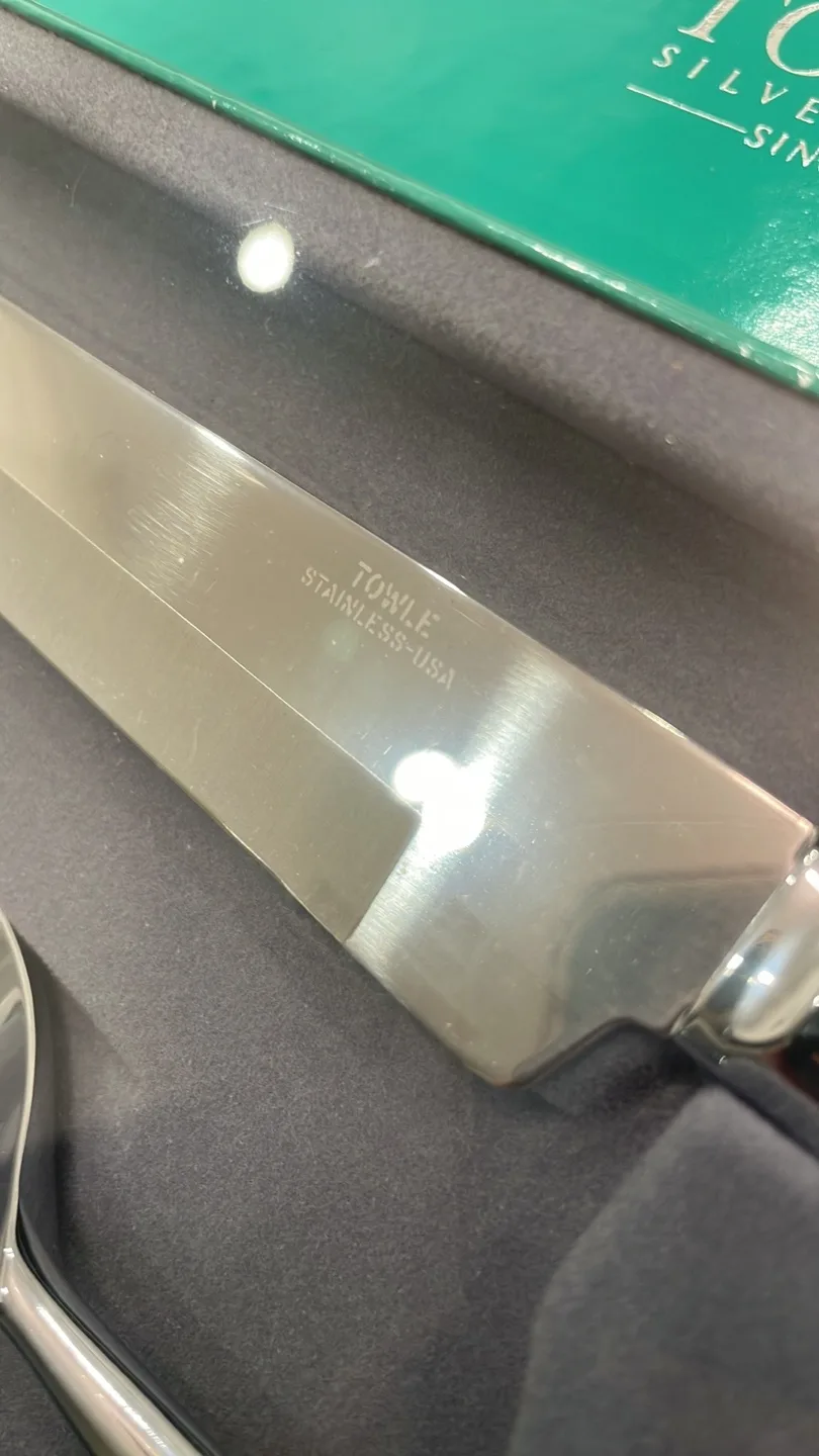 *NEW* Towle Silversmiths Stainless Steel Carving Set made in USA image indicator(3)