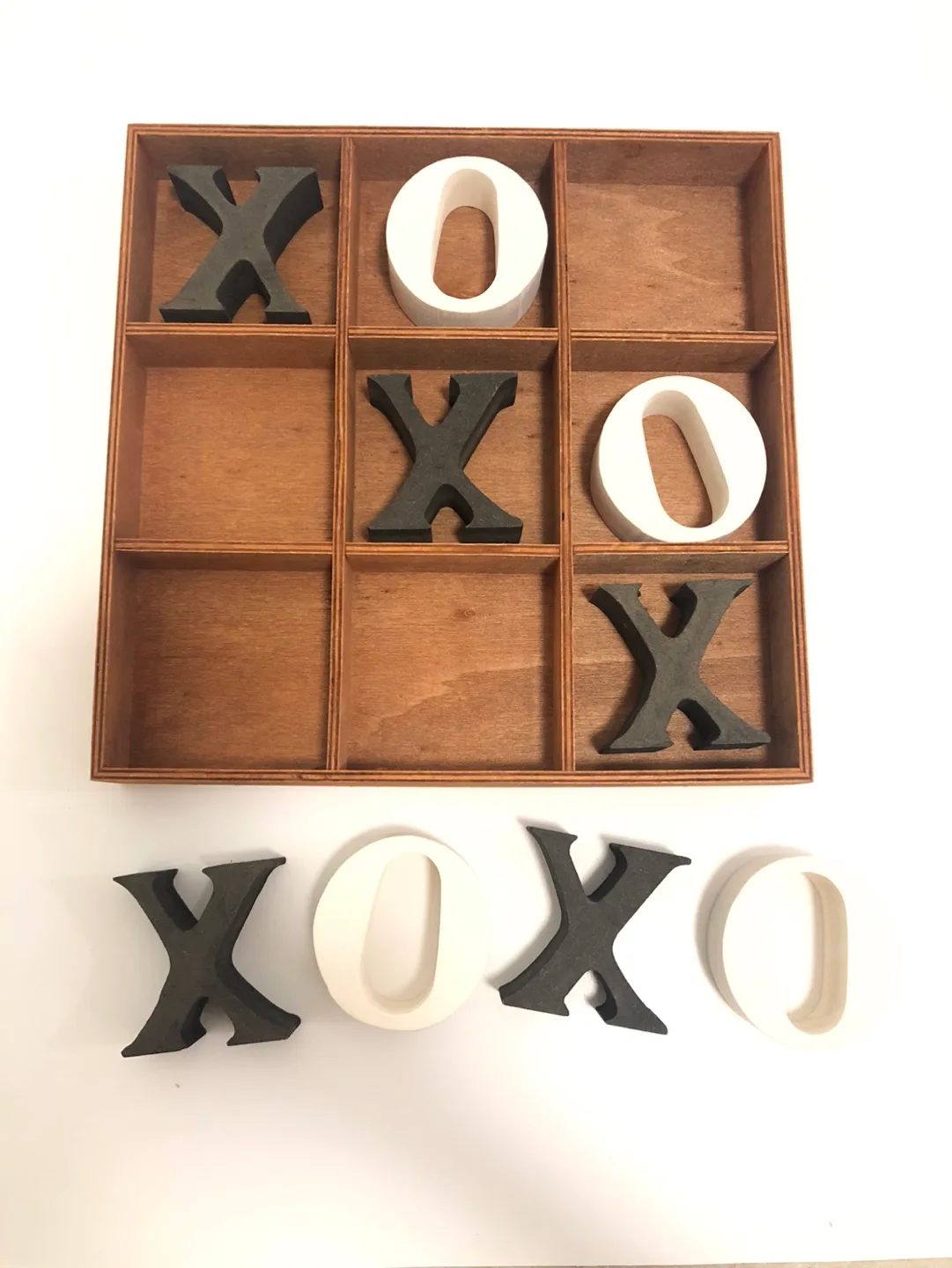 wooden Tic Tac Toe XOXO Home Decor Fun Game Gift #ThriftyPicks image indicator(2)