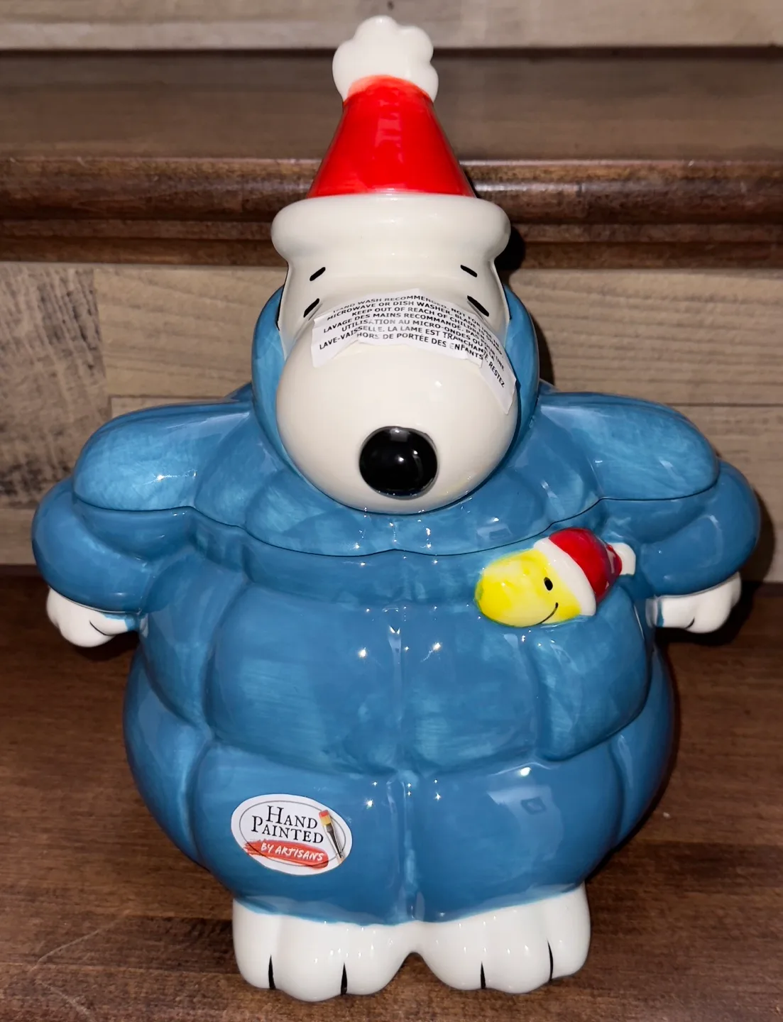 Peanuts Hand Painted Christmas Cookie Jar thumbnail