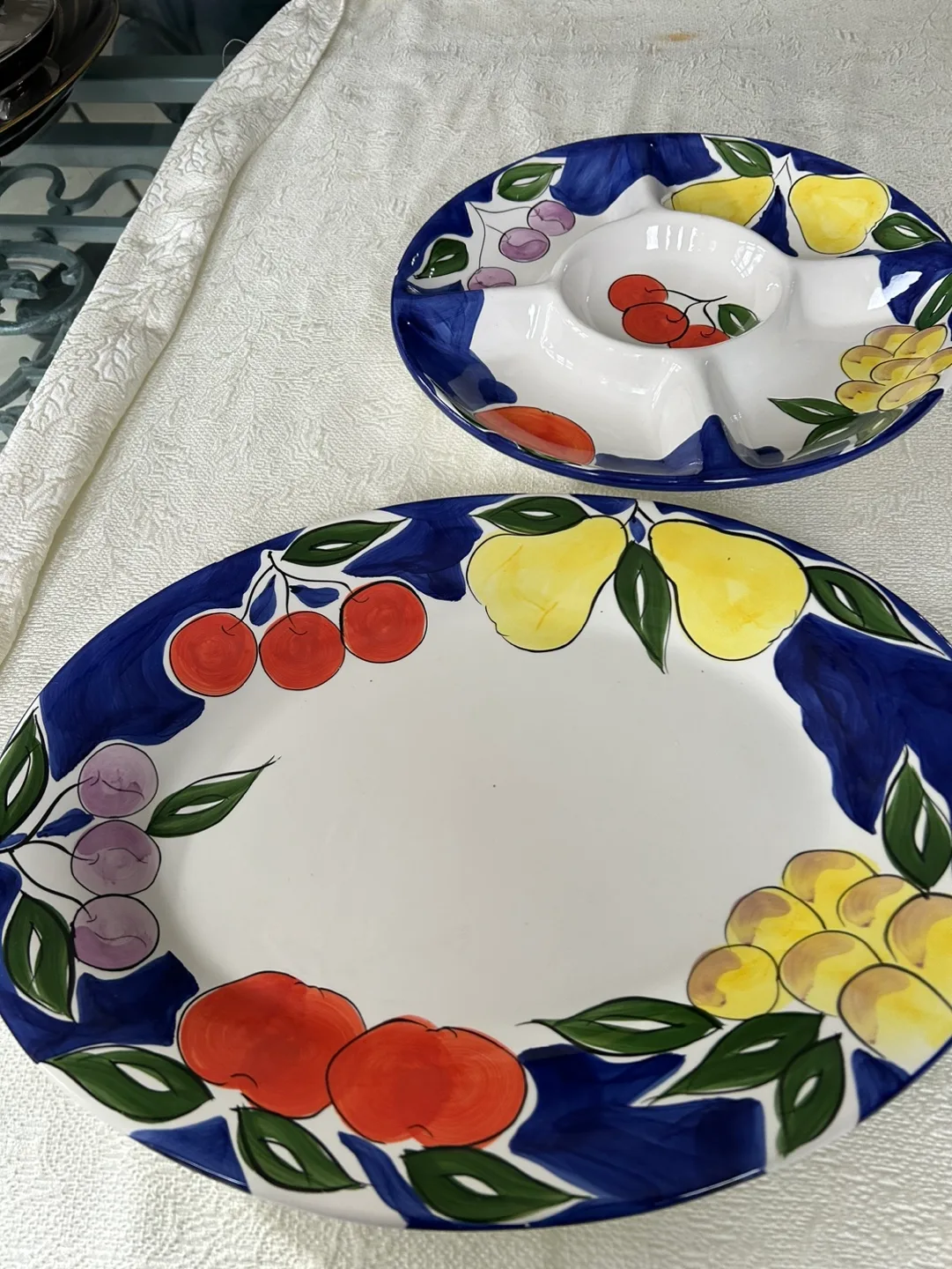 Fruit Serving Platter and Dip Dish image indicator(4)