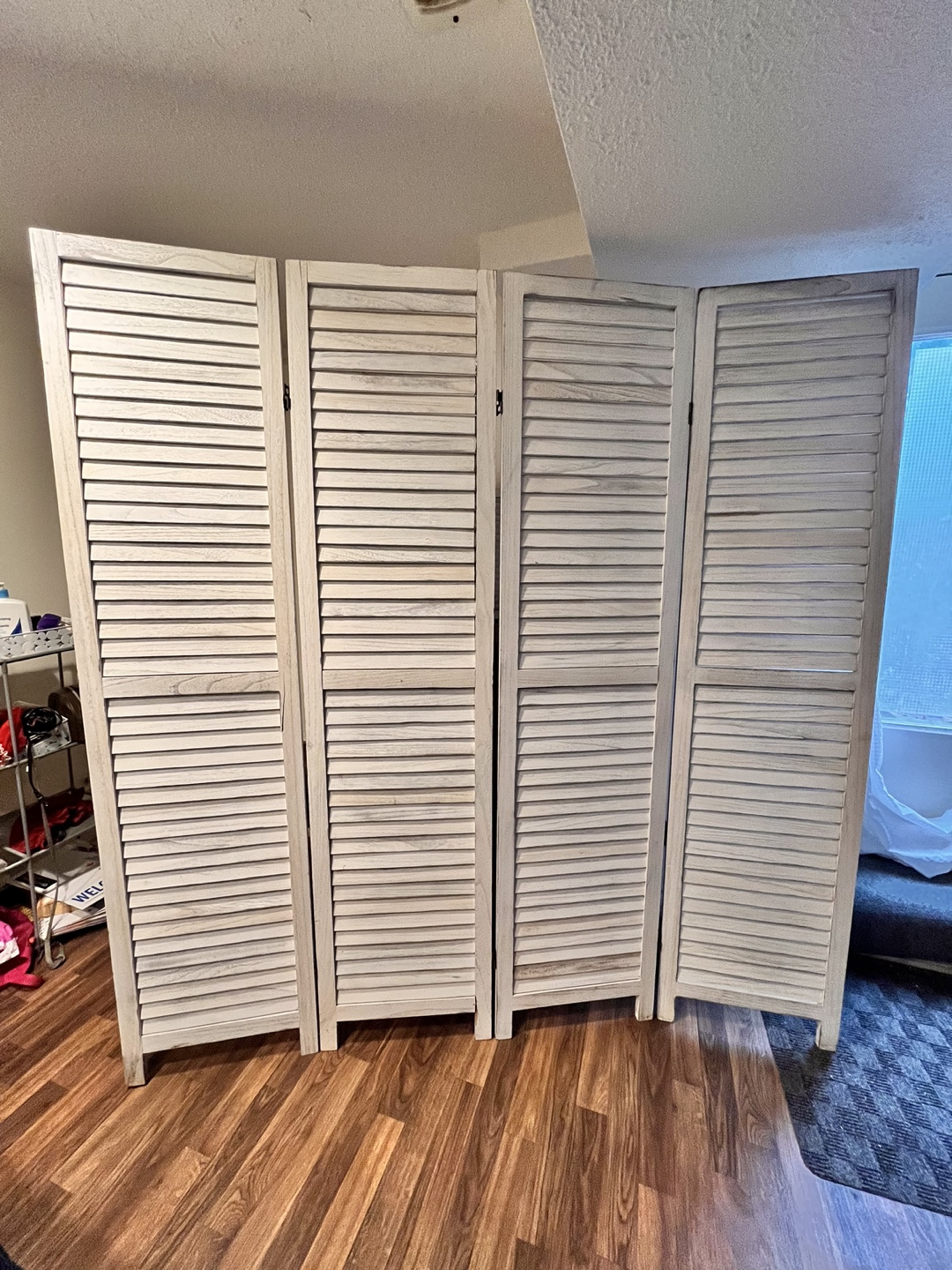 White Wooden Room Divider - photo 3