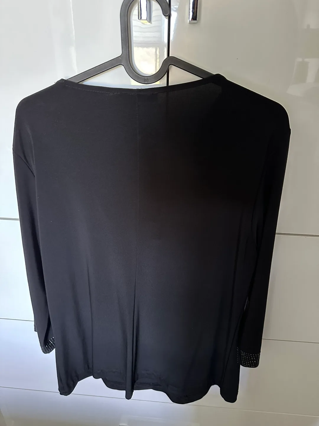 Black Geminii Blouse with Rhinestone Detail image indicator(2)