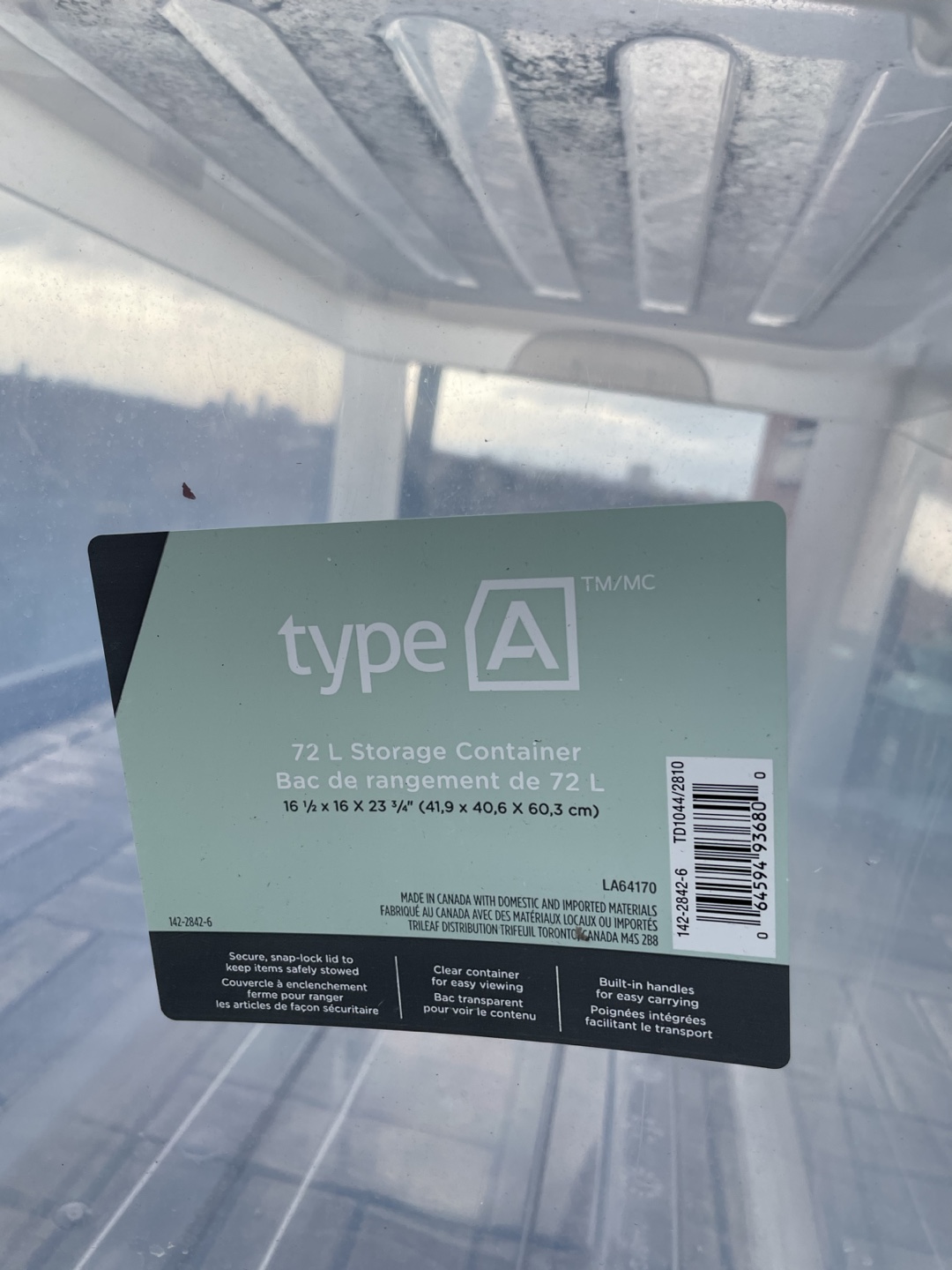 Type A 72 L Storage Container - photo 2