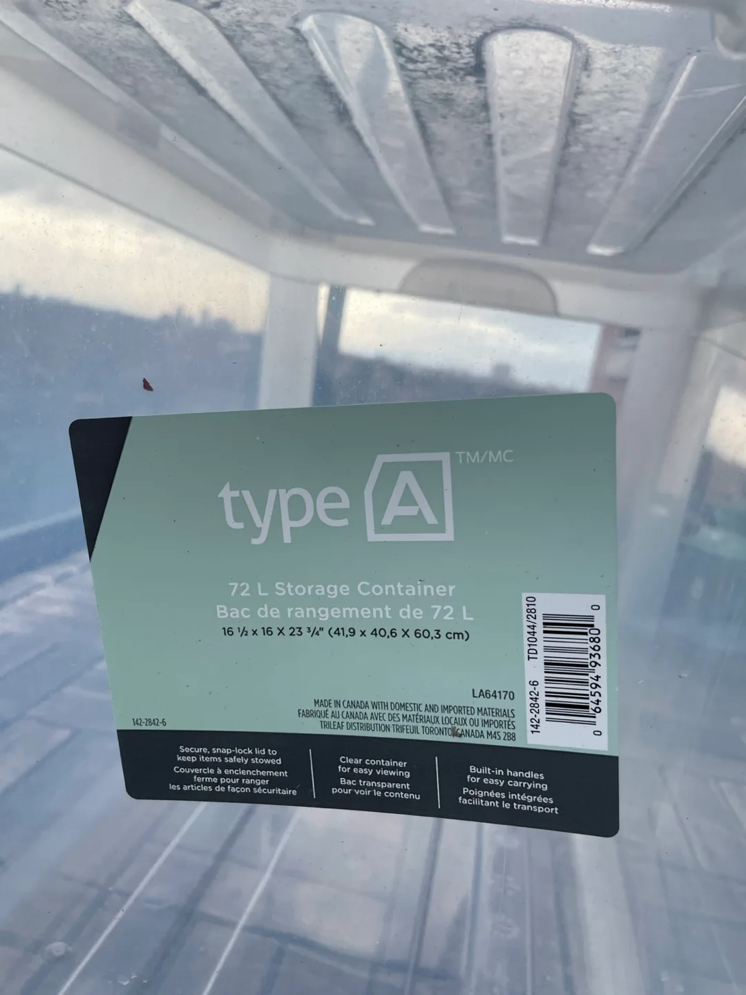 Type A 72 L Storage Container image indicator(2)