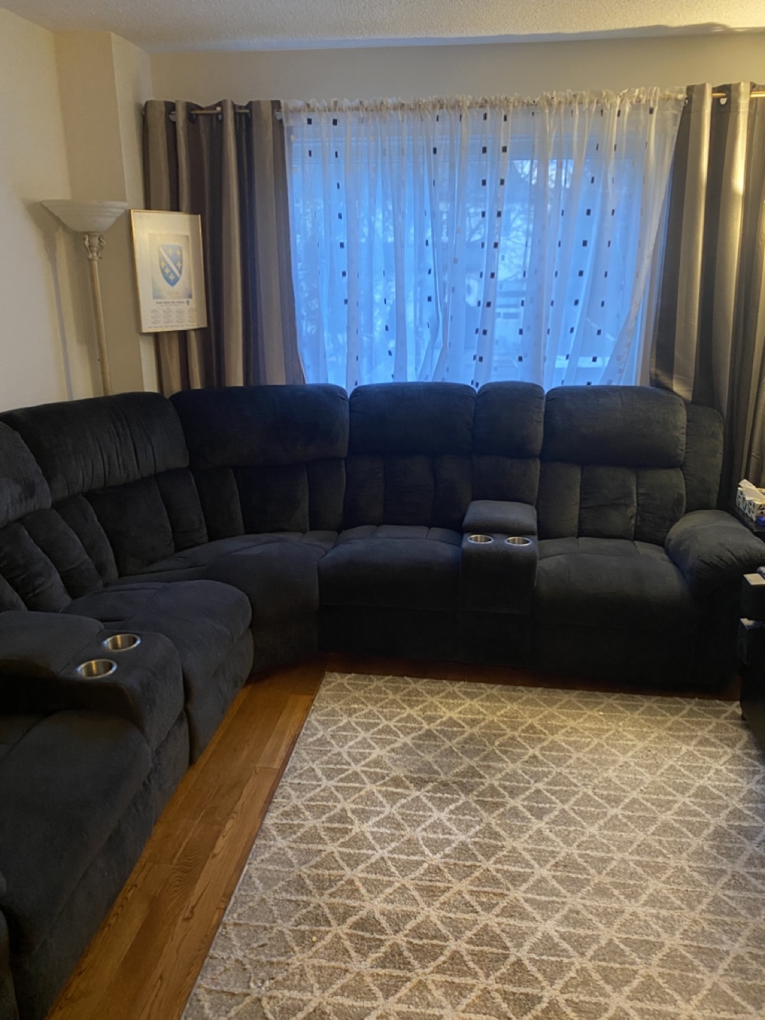 Dark gray/charcoal Reclining Sectional Sofa - photo 2