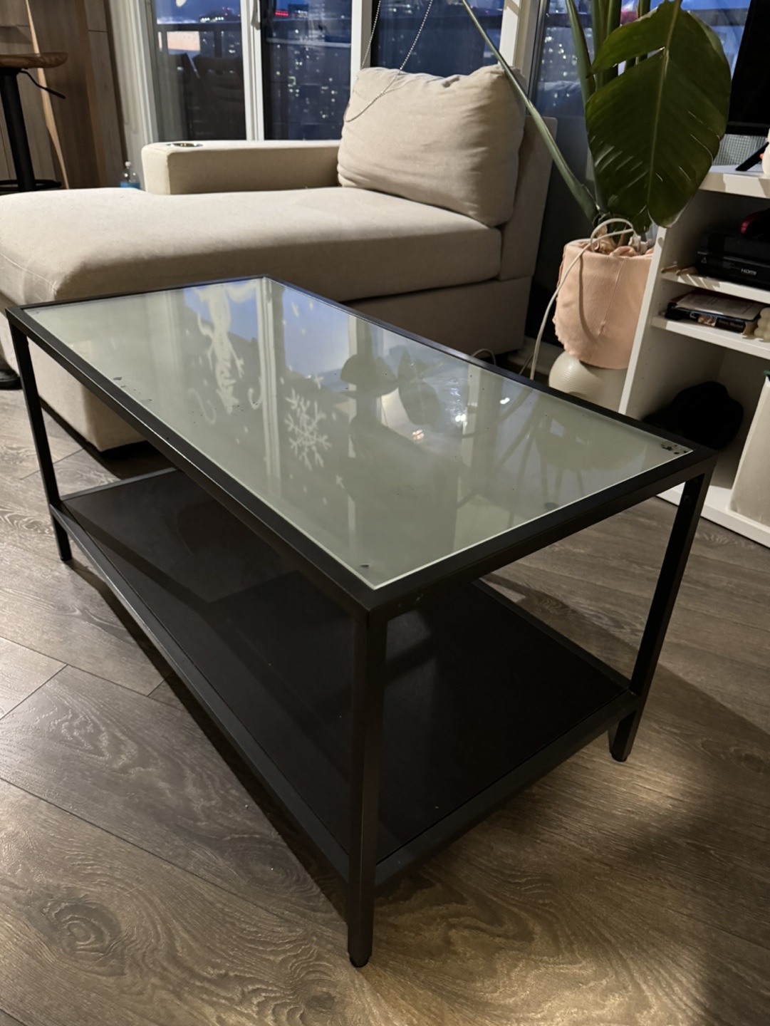 Black Glass Coffee Table - photo 3