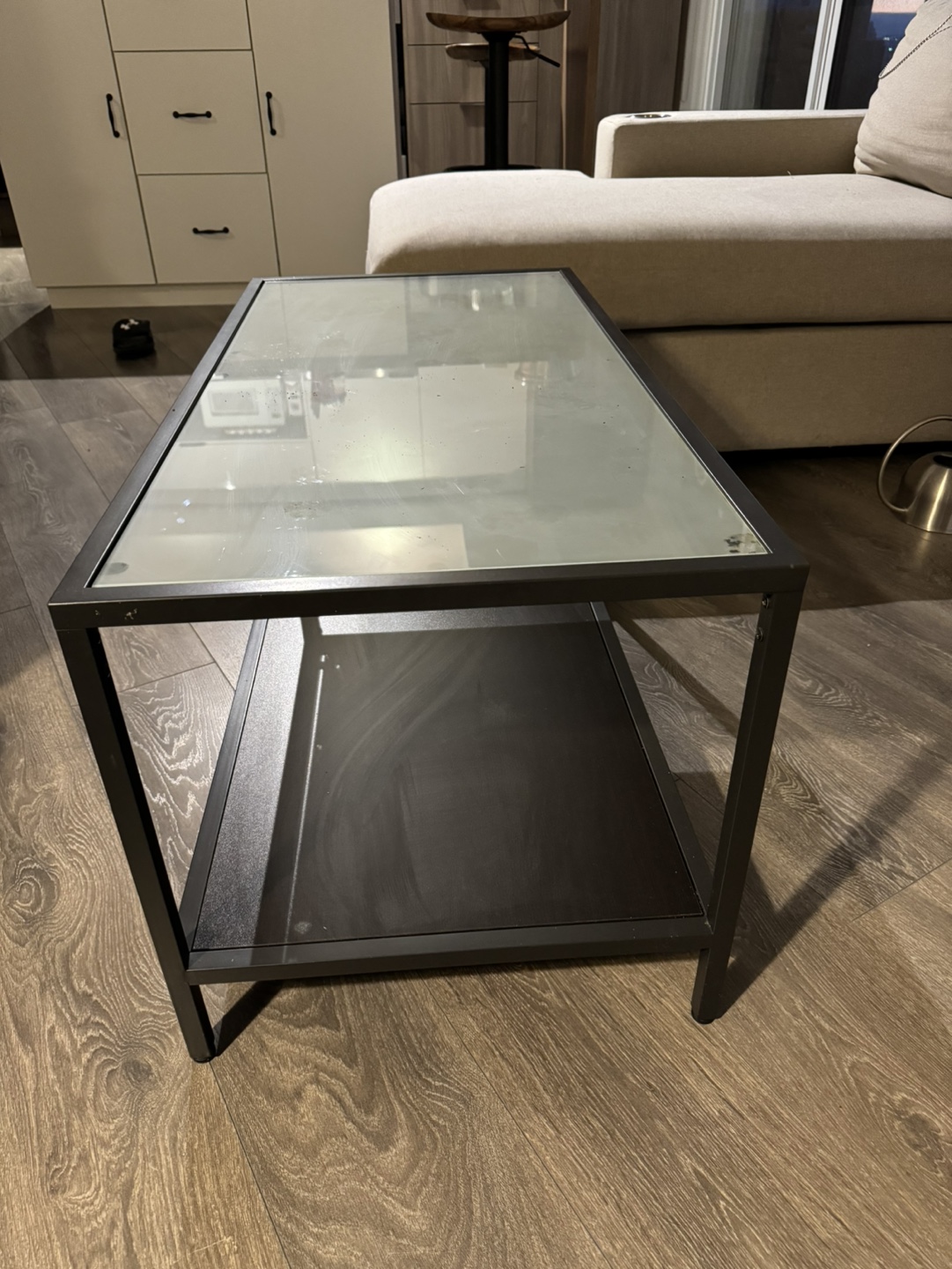 Black Glass Coffee Table - photo 2