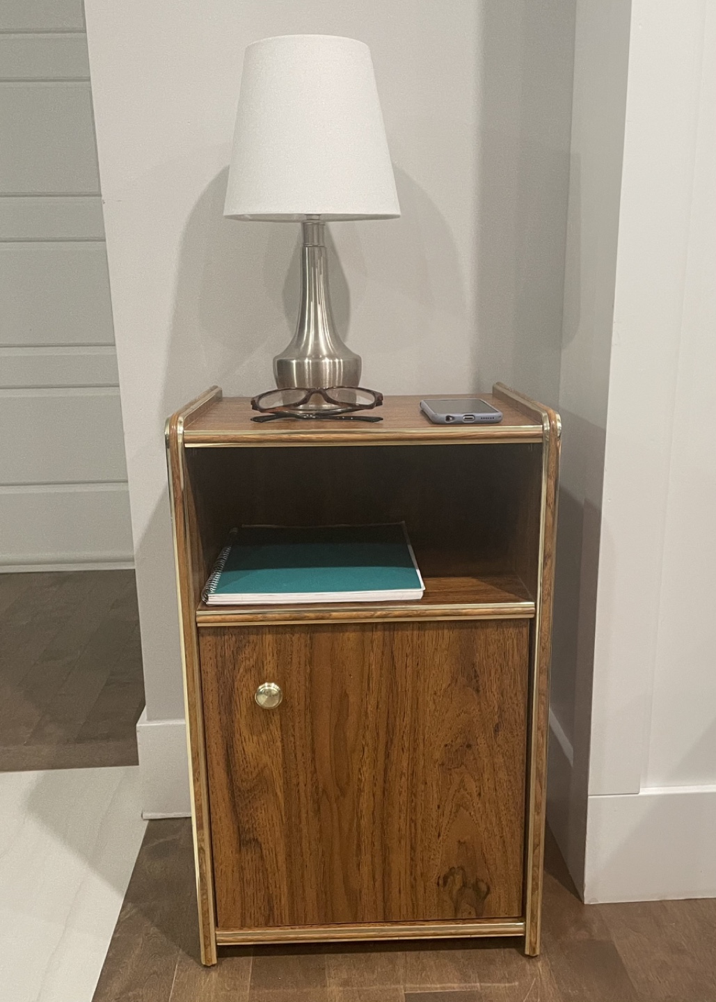 Vintage Wooden Nightstand with Storage