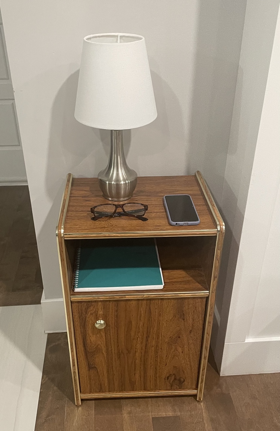 Vintage Wooden Nightstand with Storage - photo 2