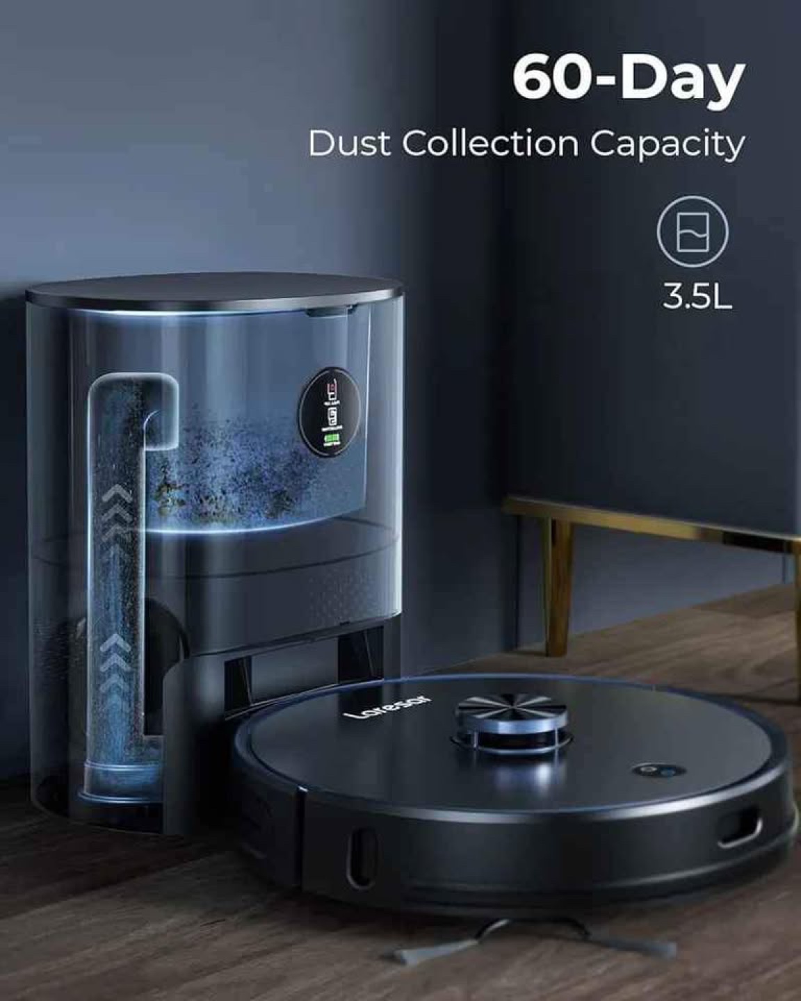 Laresar L6 Pro Robot Vacuum and Mop with Self Emptying Dustbin - photo 3