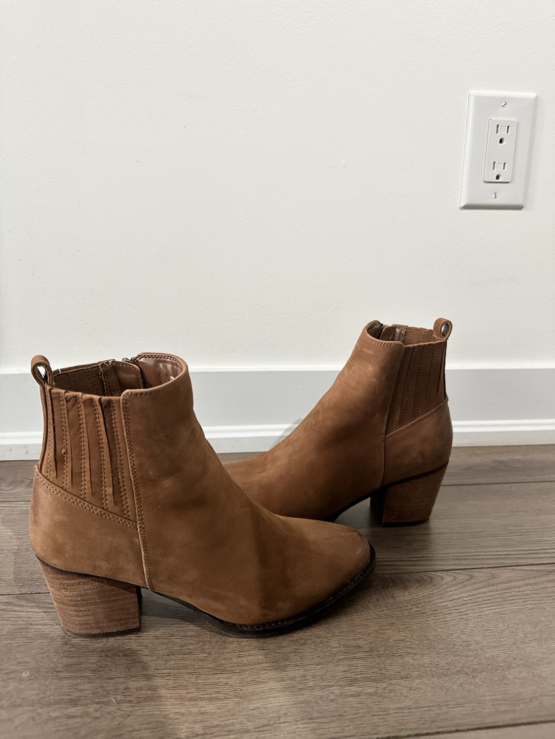 Brown Waterproof Leather Ankle Boots