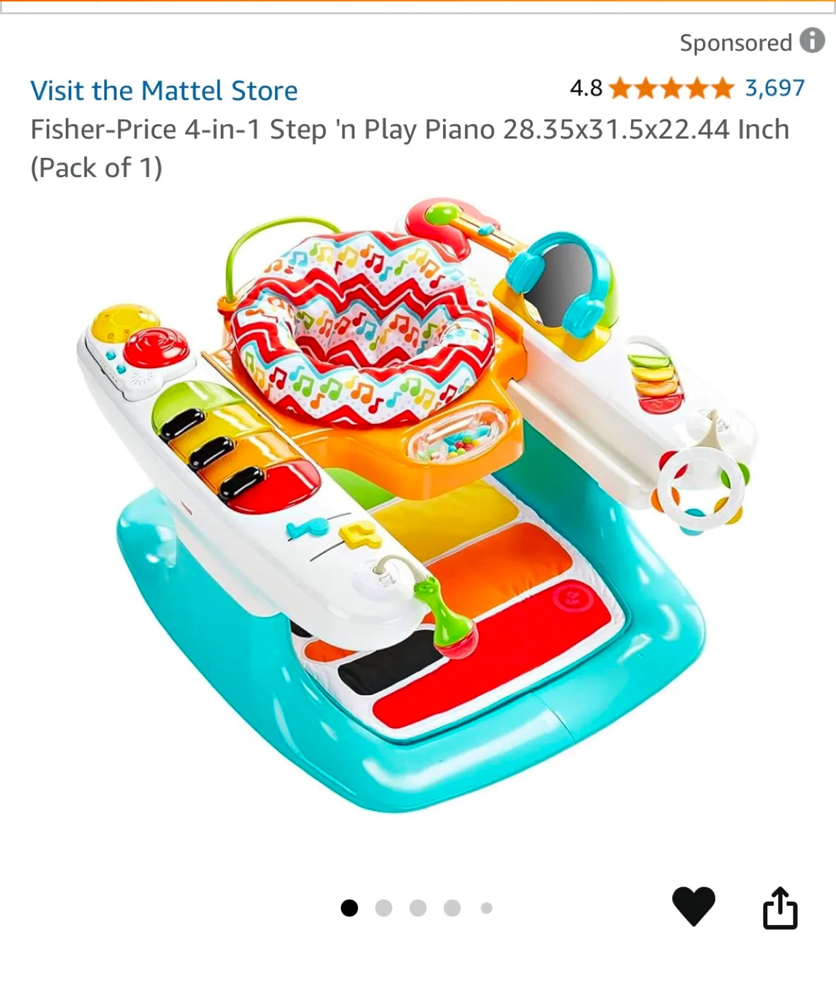 Fisher-Price 4-in-1 Step 'n Play Piano image indicator(4)