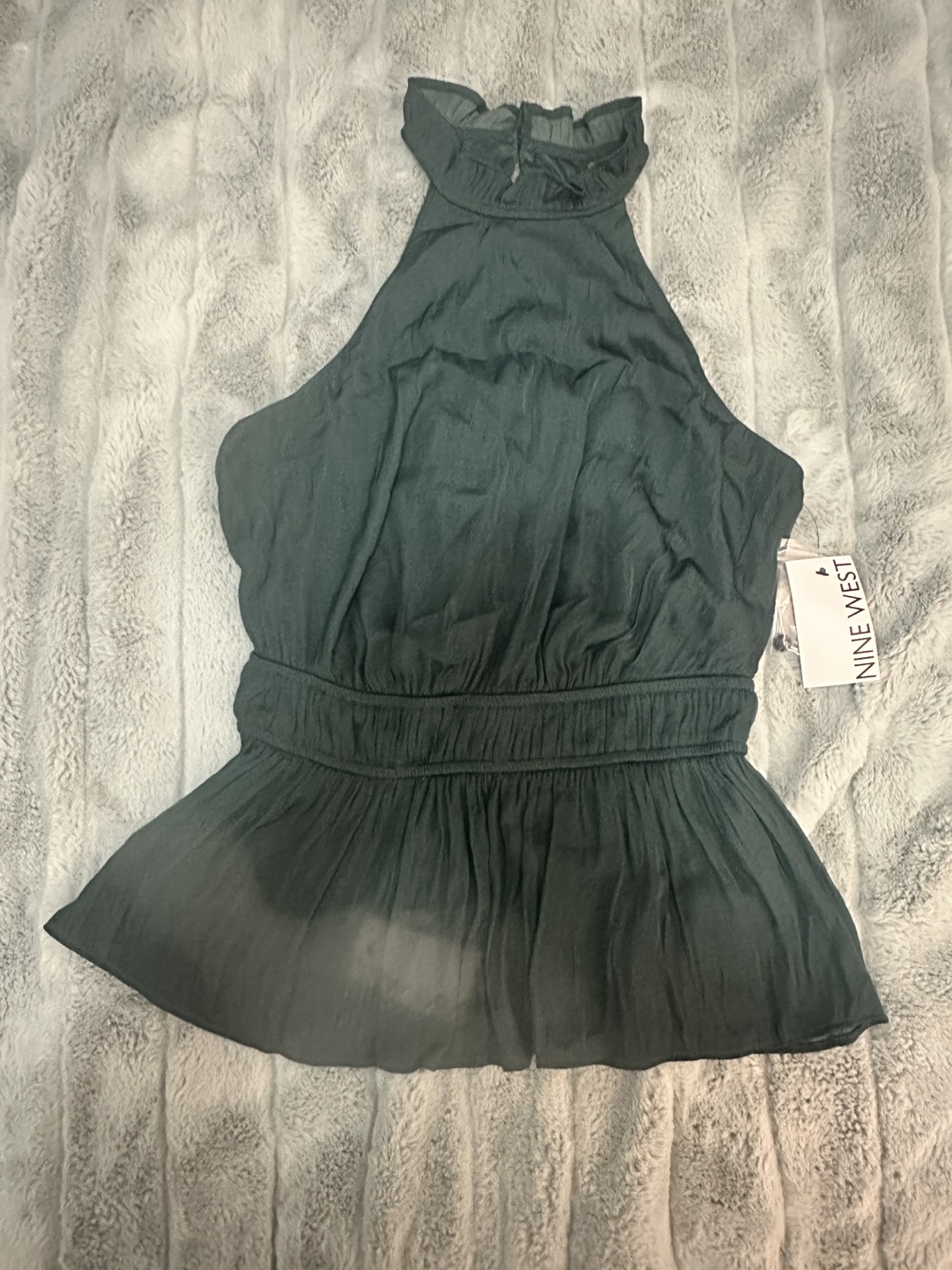 Nine West Peplum Sleeveless Blouse