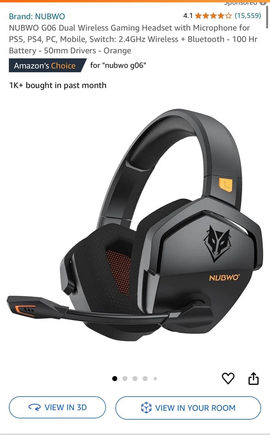 NUBWO G06 Wireless Gaming Headset image indicator(4)