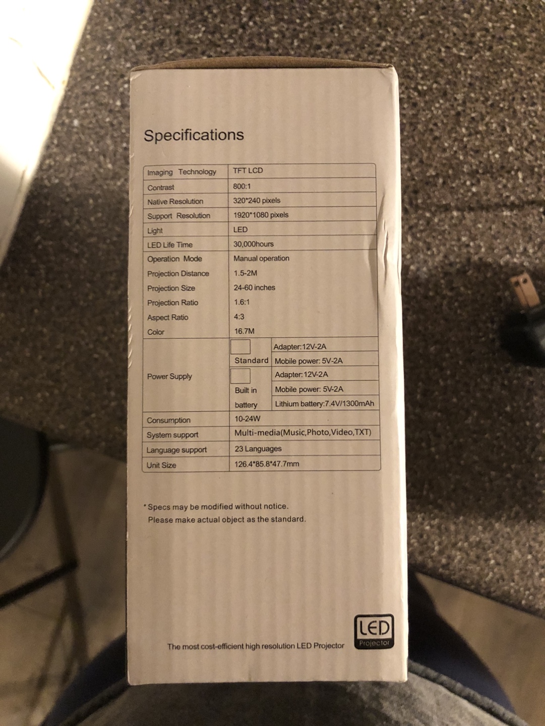 LED Projector with Remote - photo 5