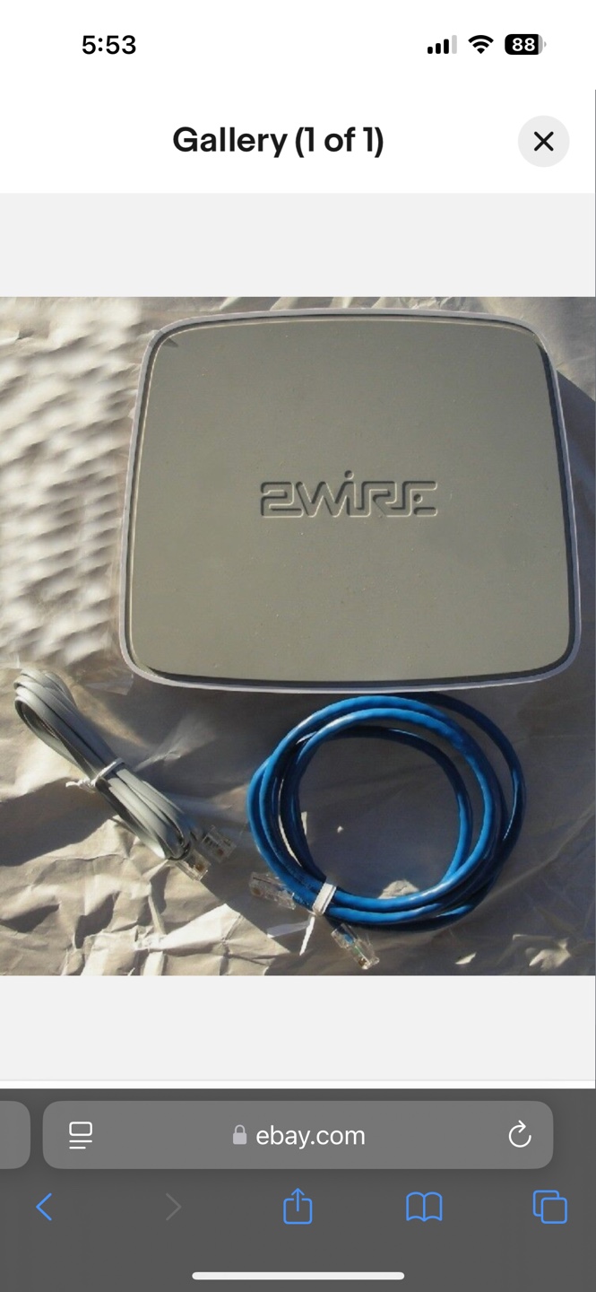 AT&T SBC Verizon 2Wire 2701HG-B DSL Modem Router
