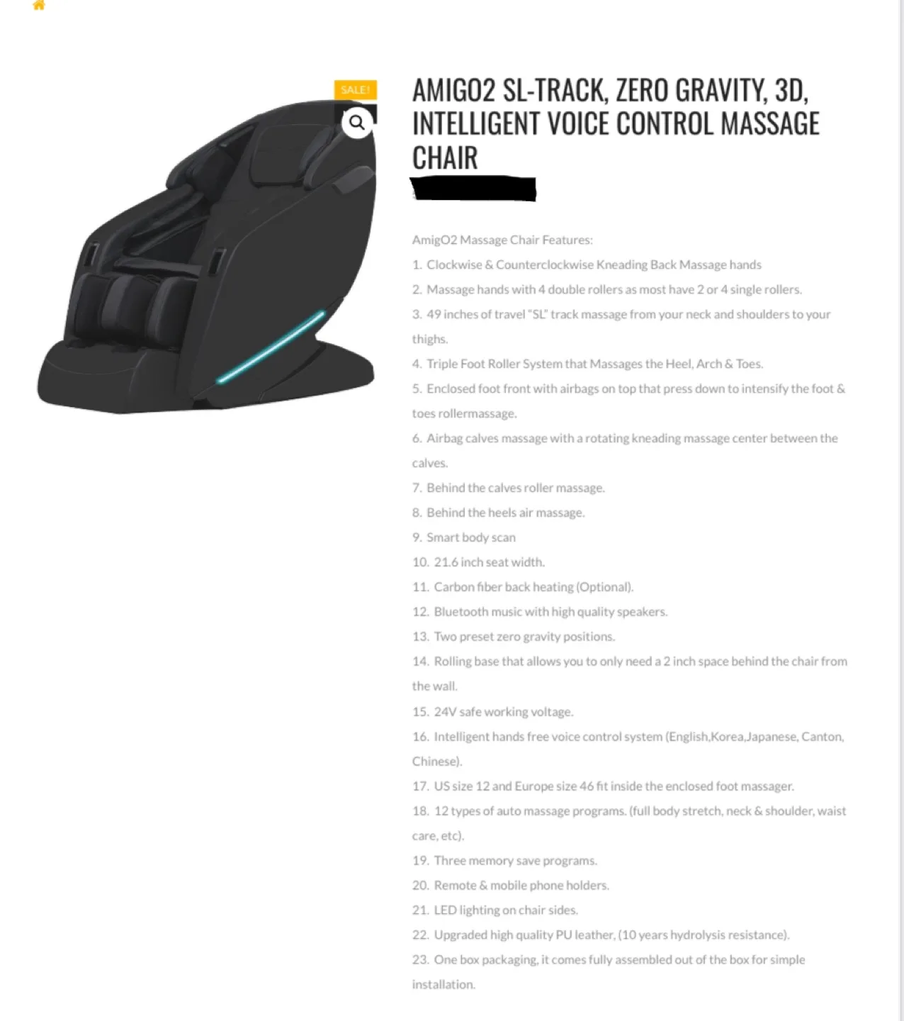 Zero Gravity Massage Chair image indicator(6)