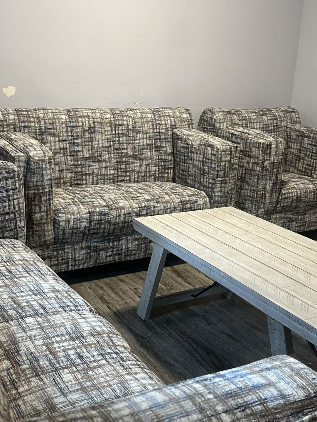 Brand New Sofa and Loveseat Set with single chair