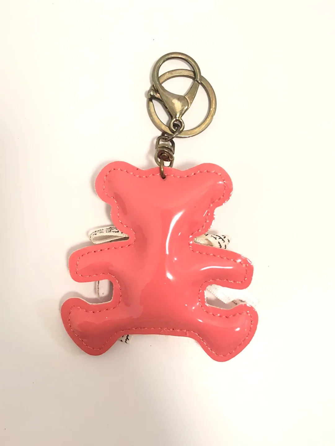 Pink Teddy Bear w/ bowtie Keychain Purse Accessory #ThriftyPicks image indicator(2)