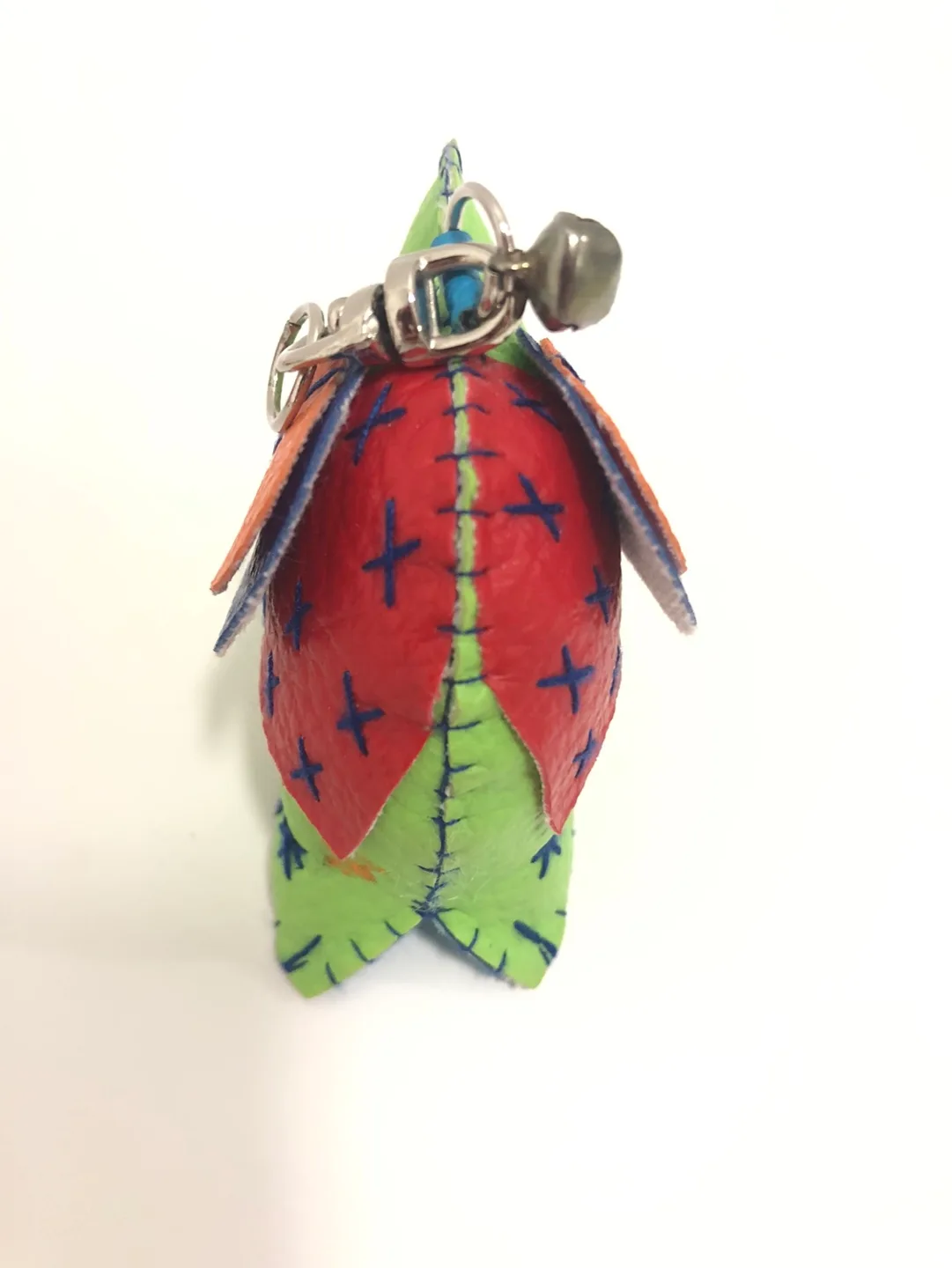 Preowned cute green elephant handcrafted keychain purse image indicator(4)