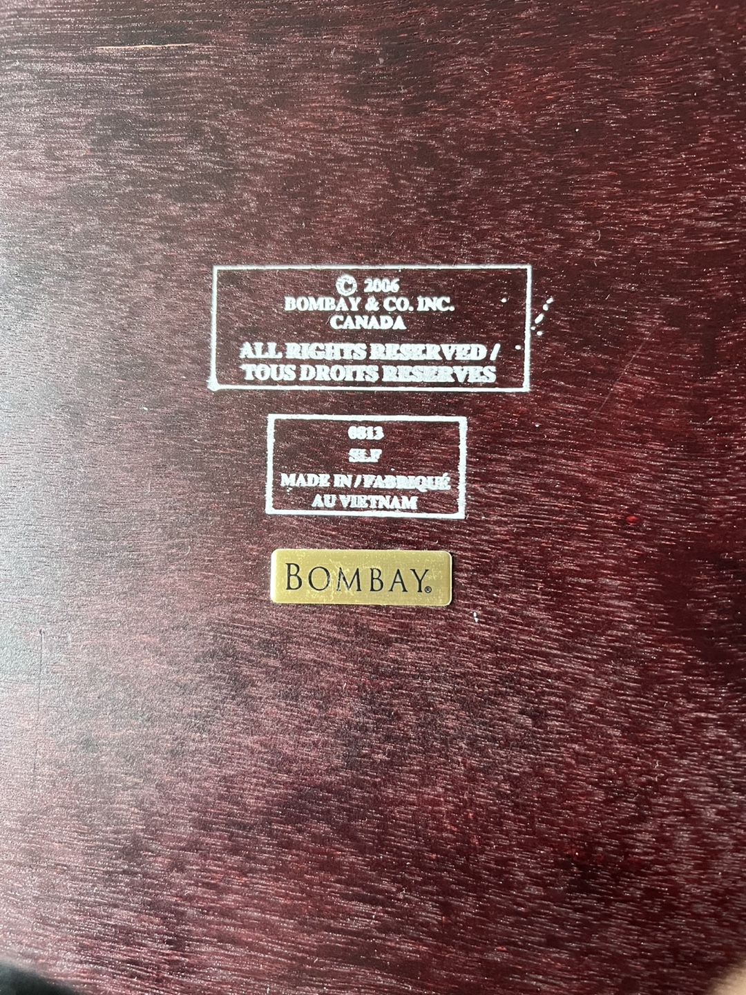 Bombay Company Sleigh Bed Frame (Queen size)