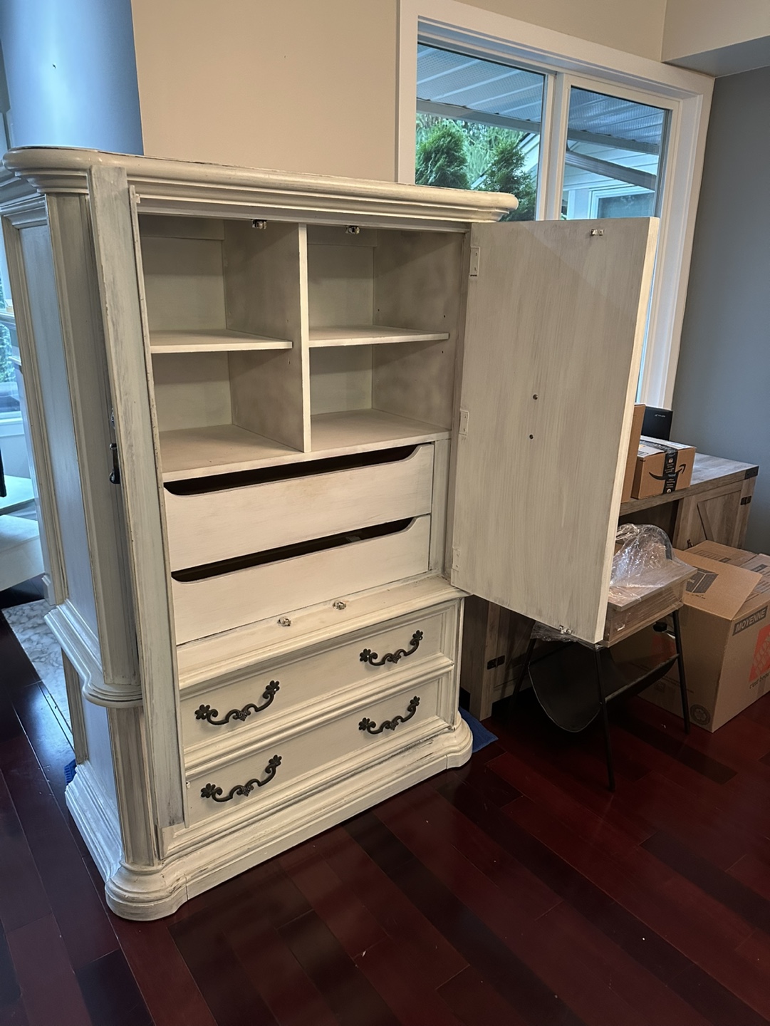 White Armoire with Anchor Detail - photo 2