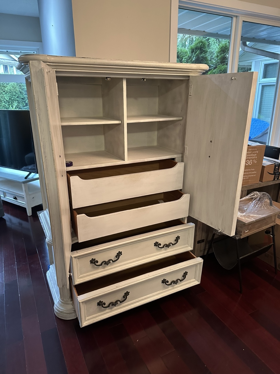 White Armoire with Anchor Detail - photo 3