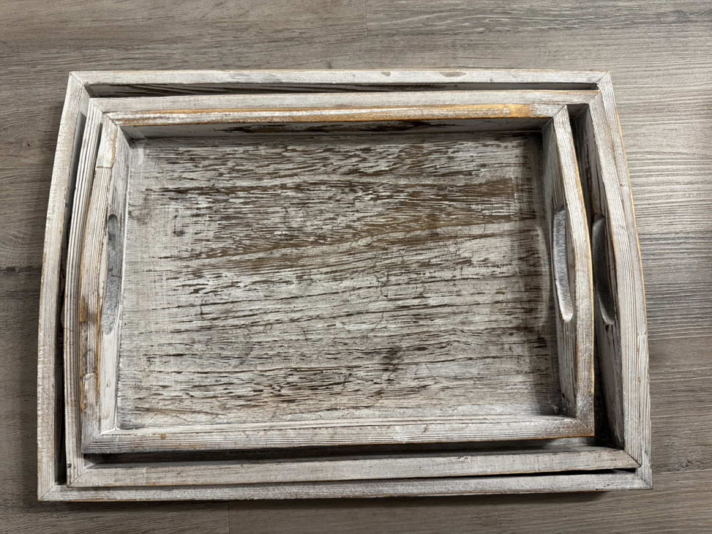Set of 3 Wooden Trays - photo 2