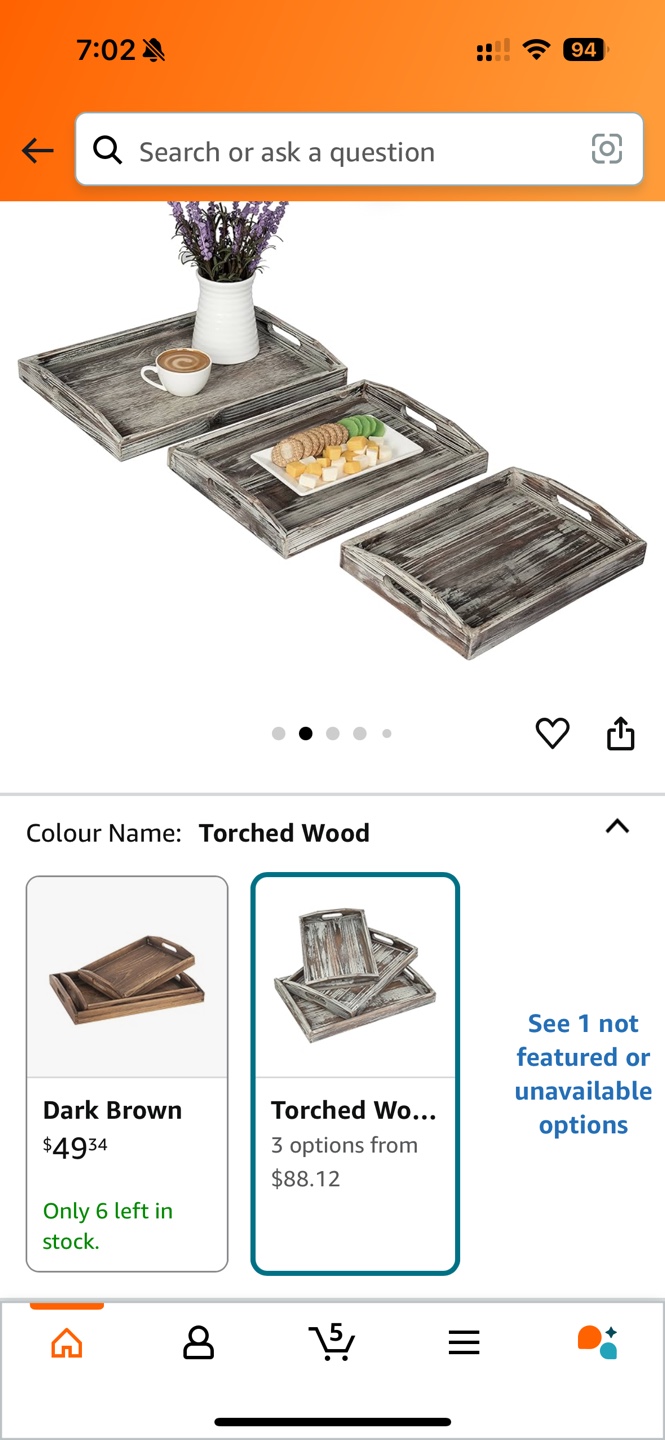 Set of 3 Wooden Trays - photo 3