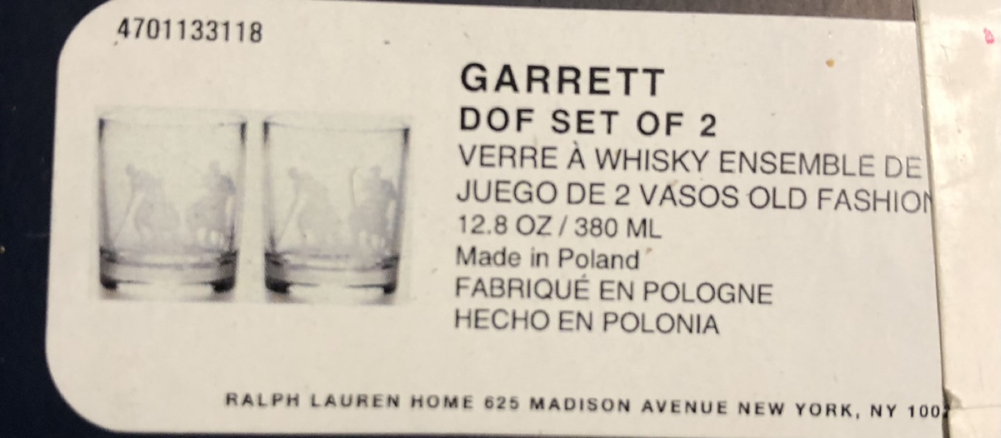 Ralph Lauren Garrett Whiskey Old Fashioned Glasses Set of 2 - photo 5