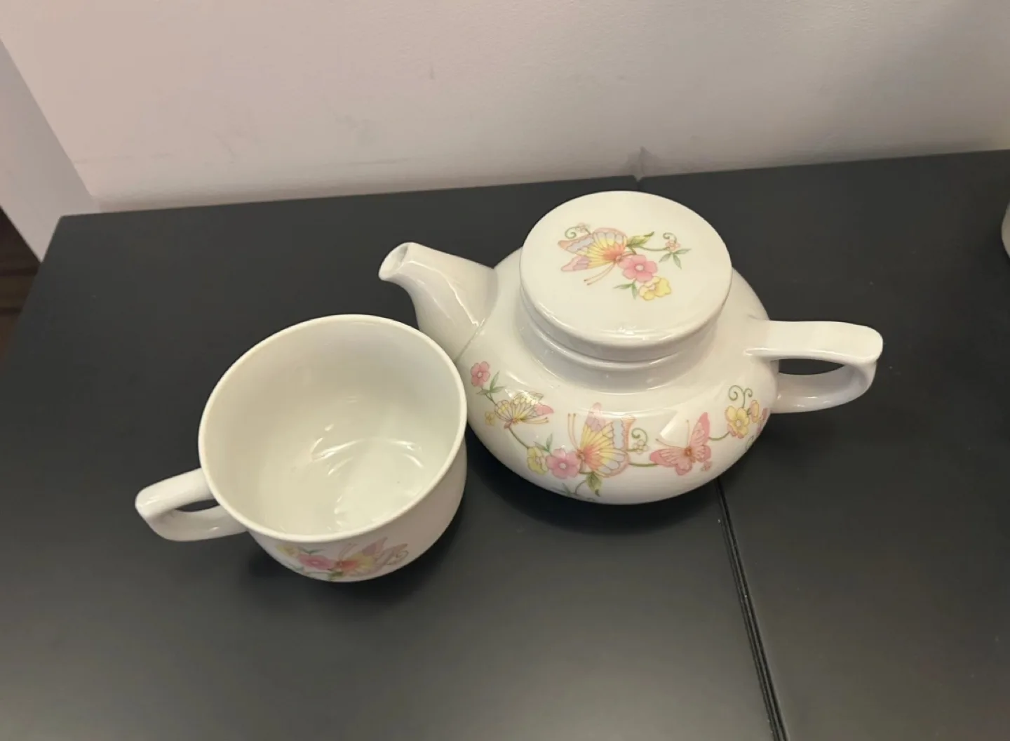 Vintage “Tea for One” Teapot and Cup Set image indicator(2)