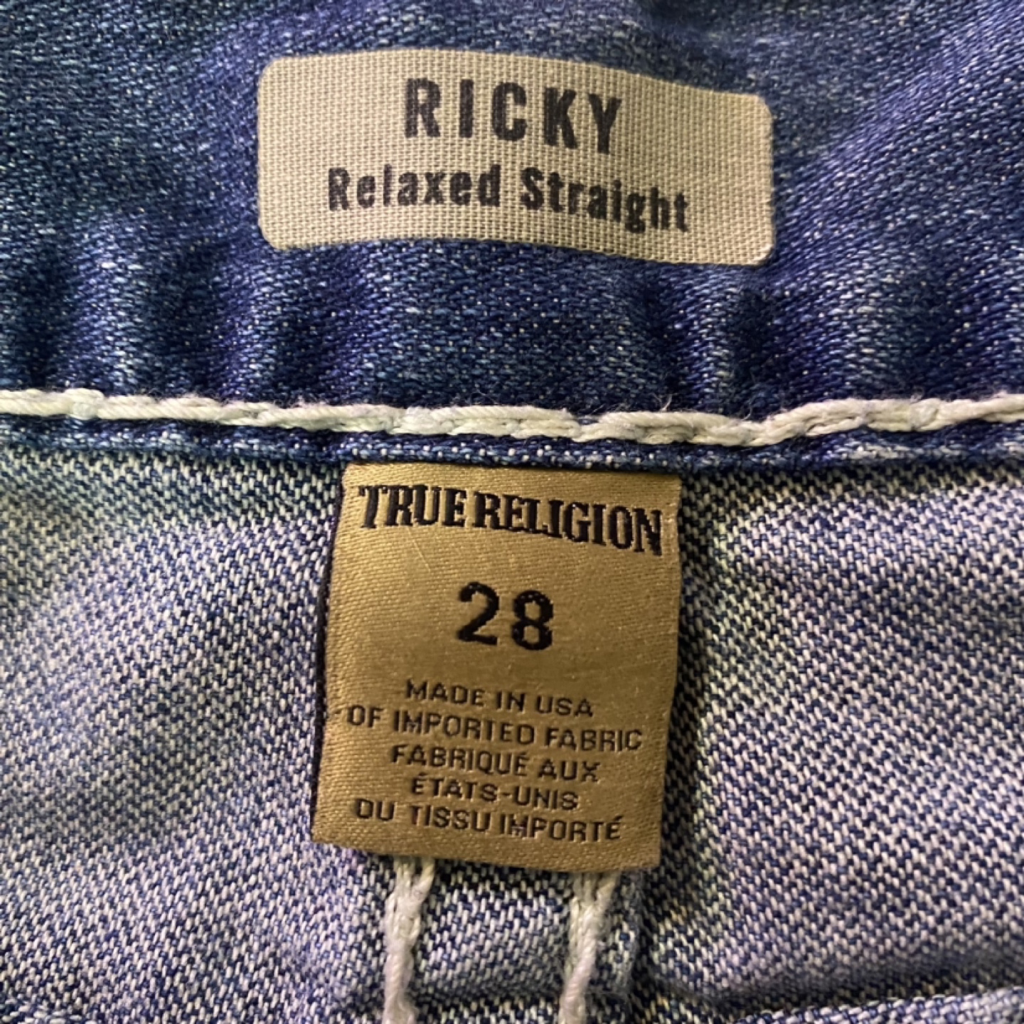 True Religion Ricky Relaxed Straight Jeans Size 28 - photo 3