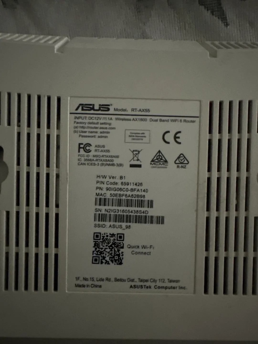 ASUS AX-1800 (RT-AX55)Wireless Dual Band Router image indicator(2)