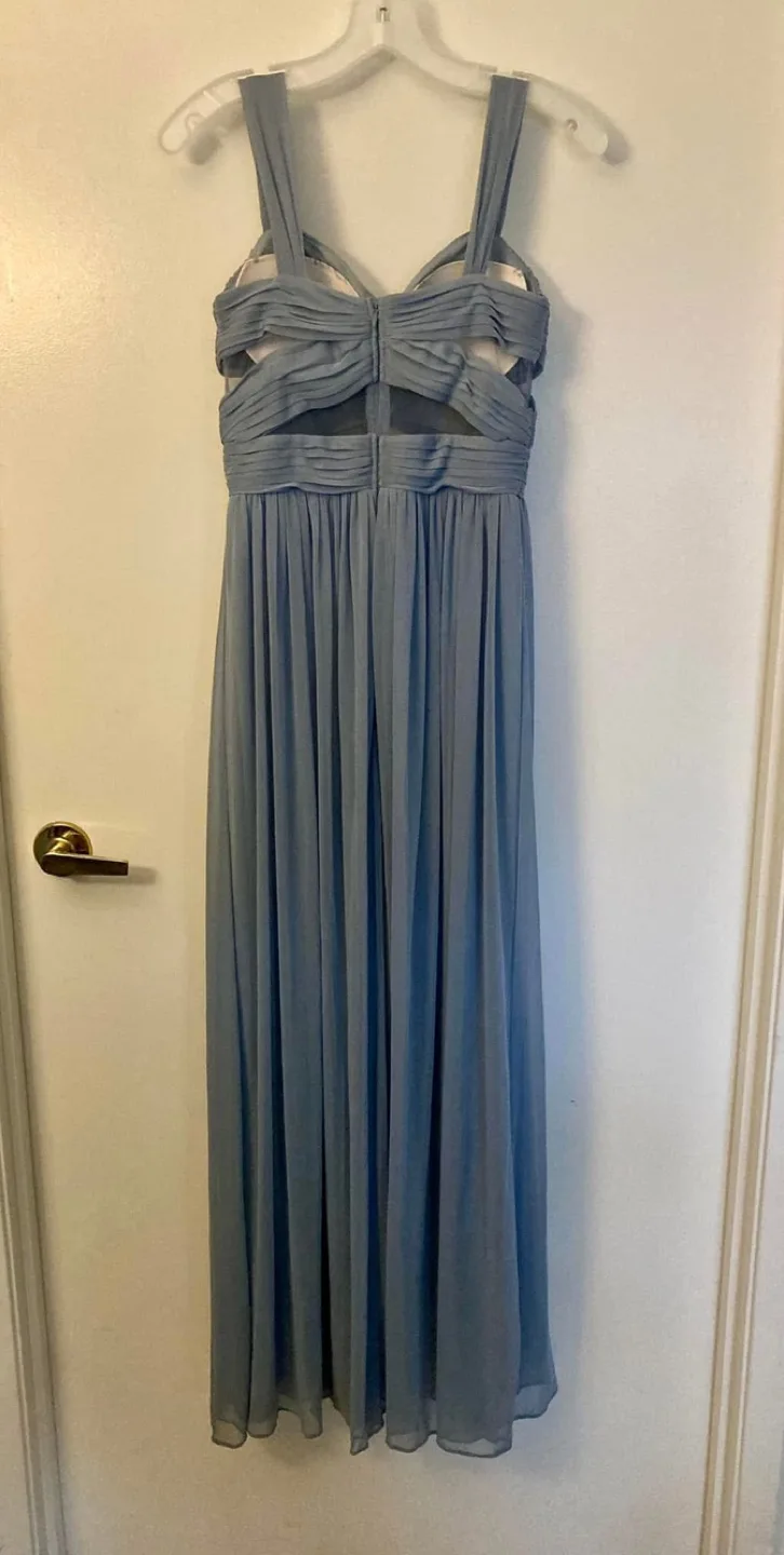 Birdy Grey Blue Chiffon Maxi Dress image indicator(2)