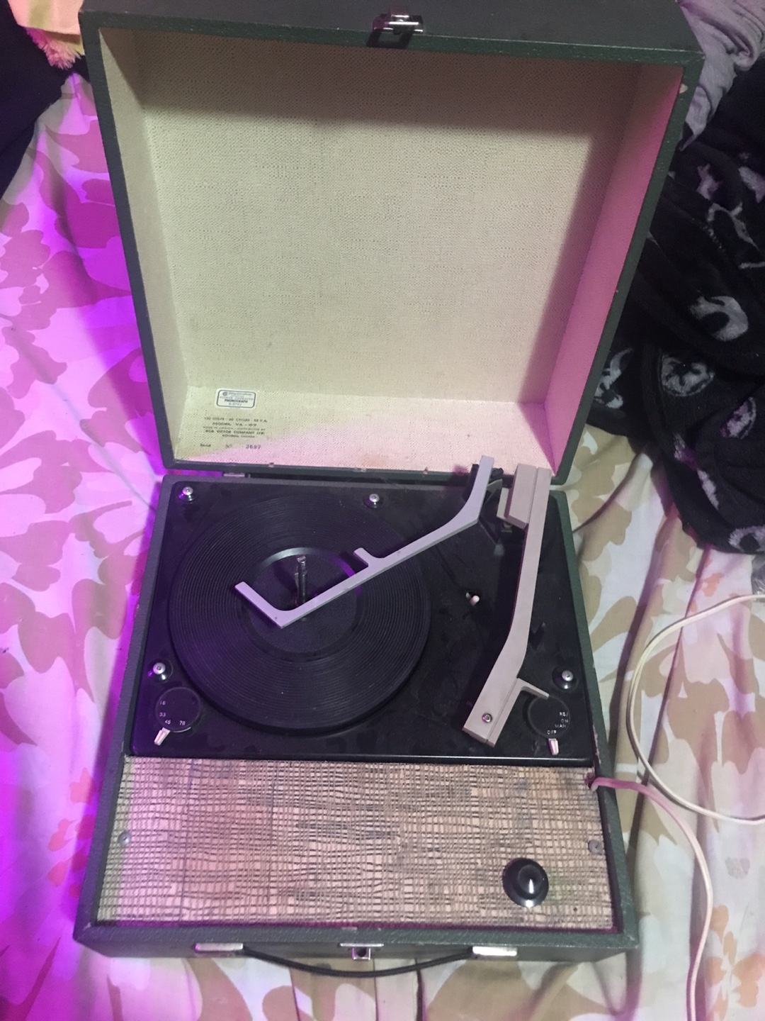 Vintage Portable Record Player
