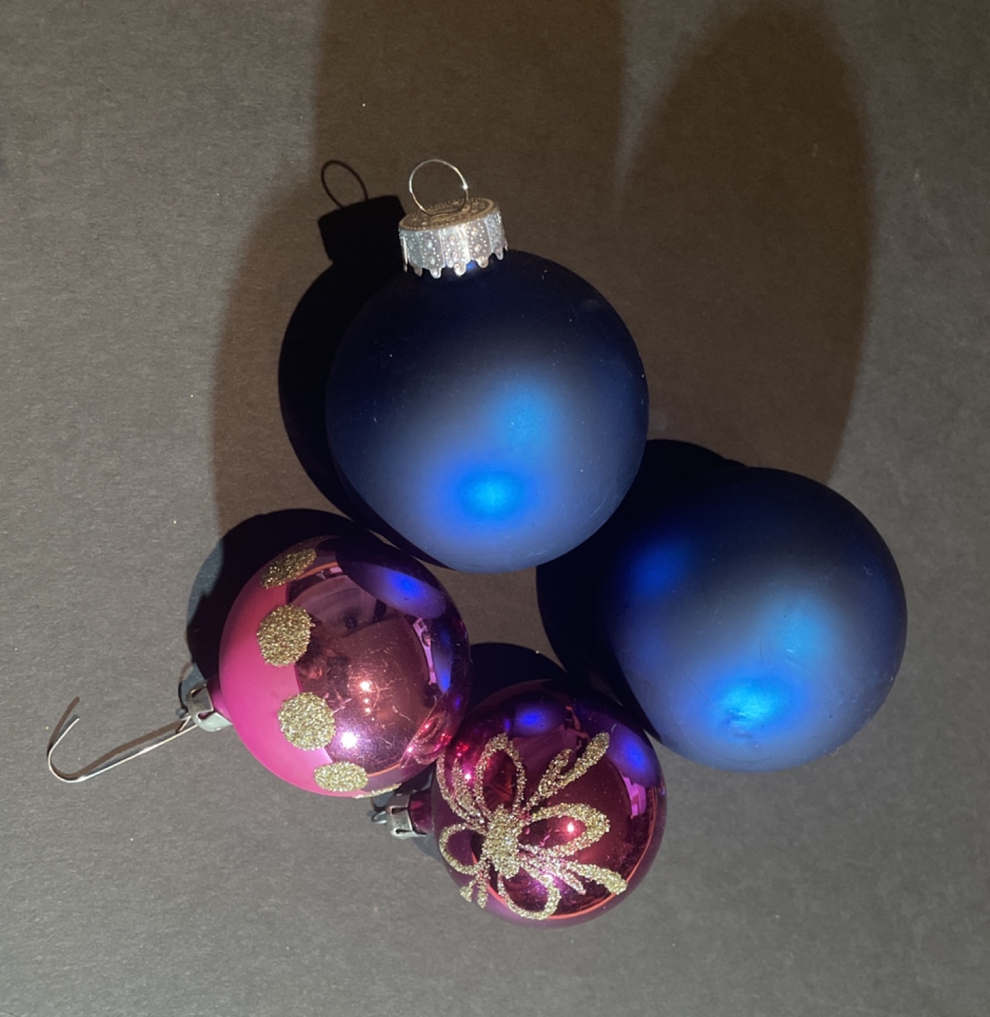 #ThriftyPicks 4 glass Christmas Ornaments