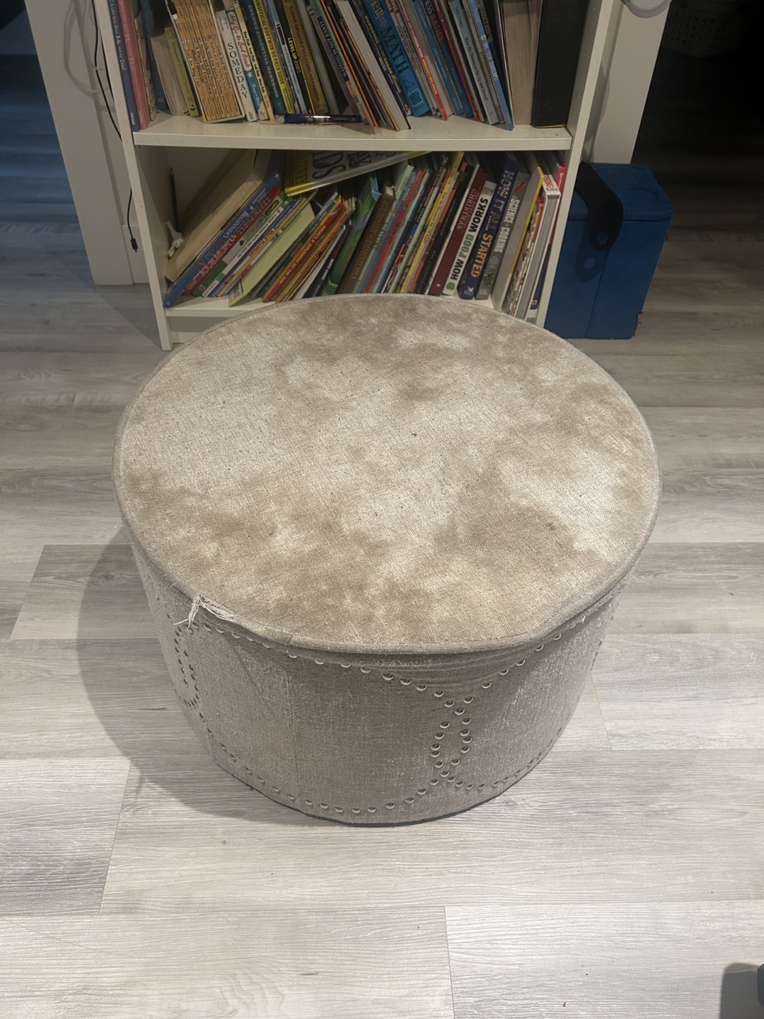 Grey Fabric Accent Chair and Ottoman - photo 2
