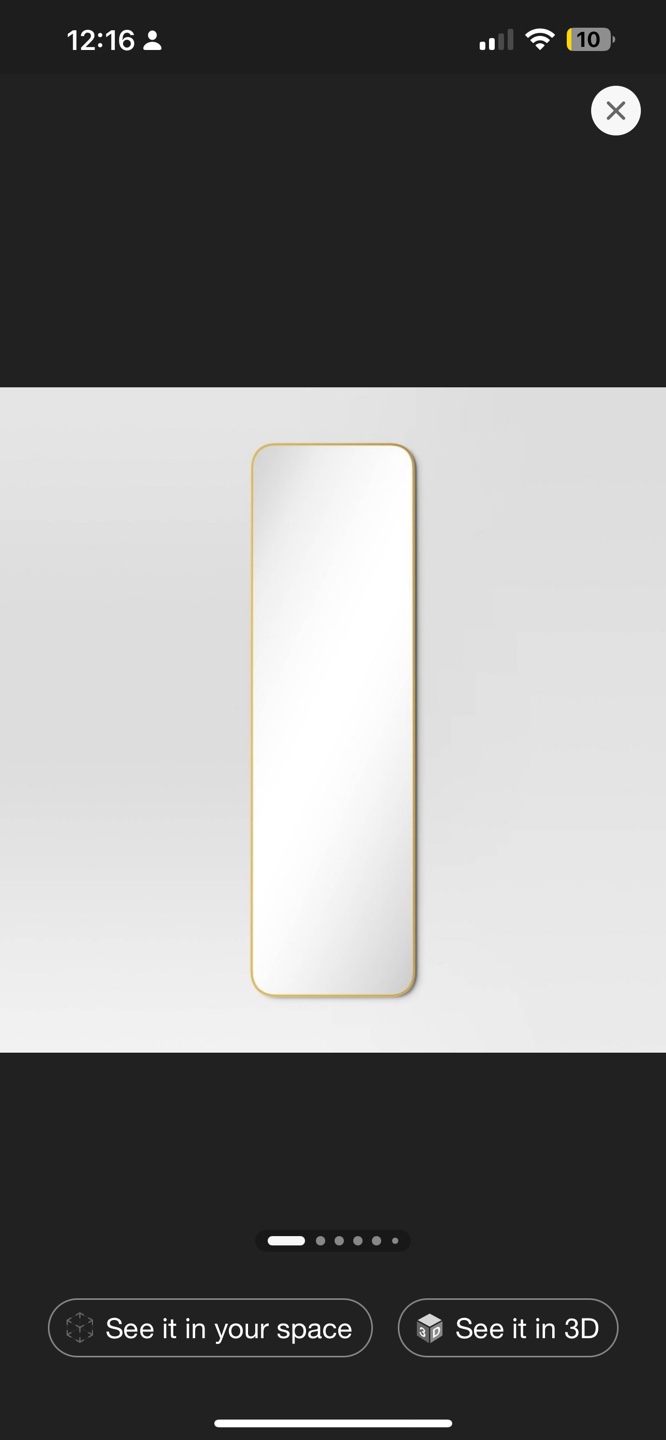 Over-the-Door Mirror Metal Brass Threshold Modern Mirror - photo 2
