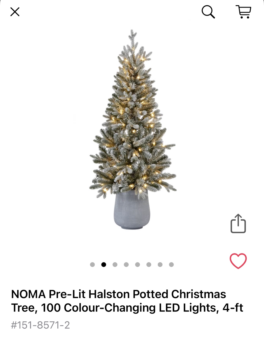 Pre-Lit Potted Christmas Tree