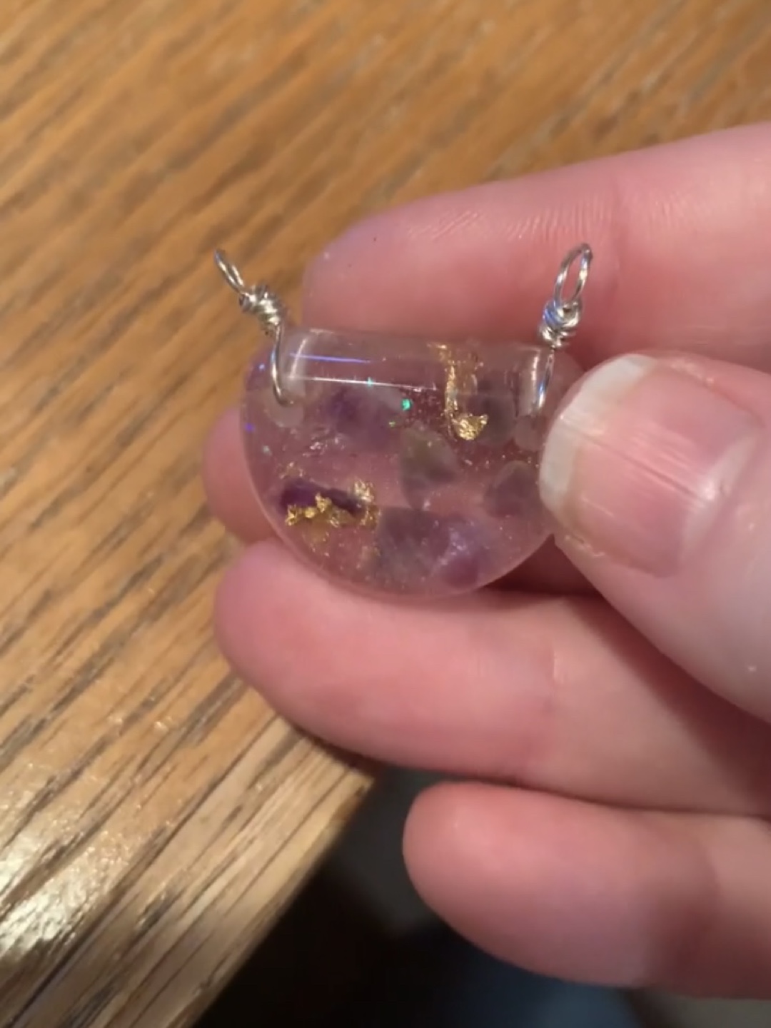 Amethyst Resin Pendant