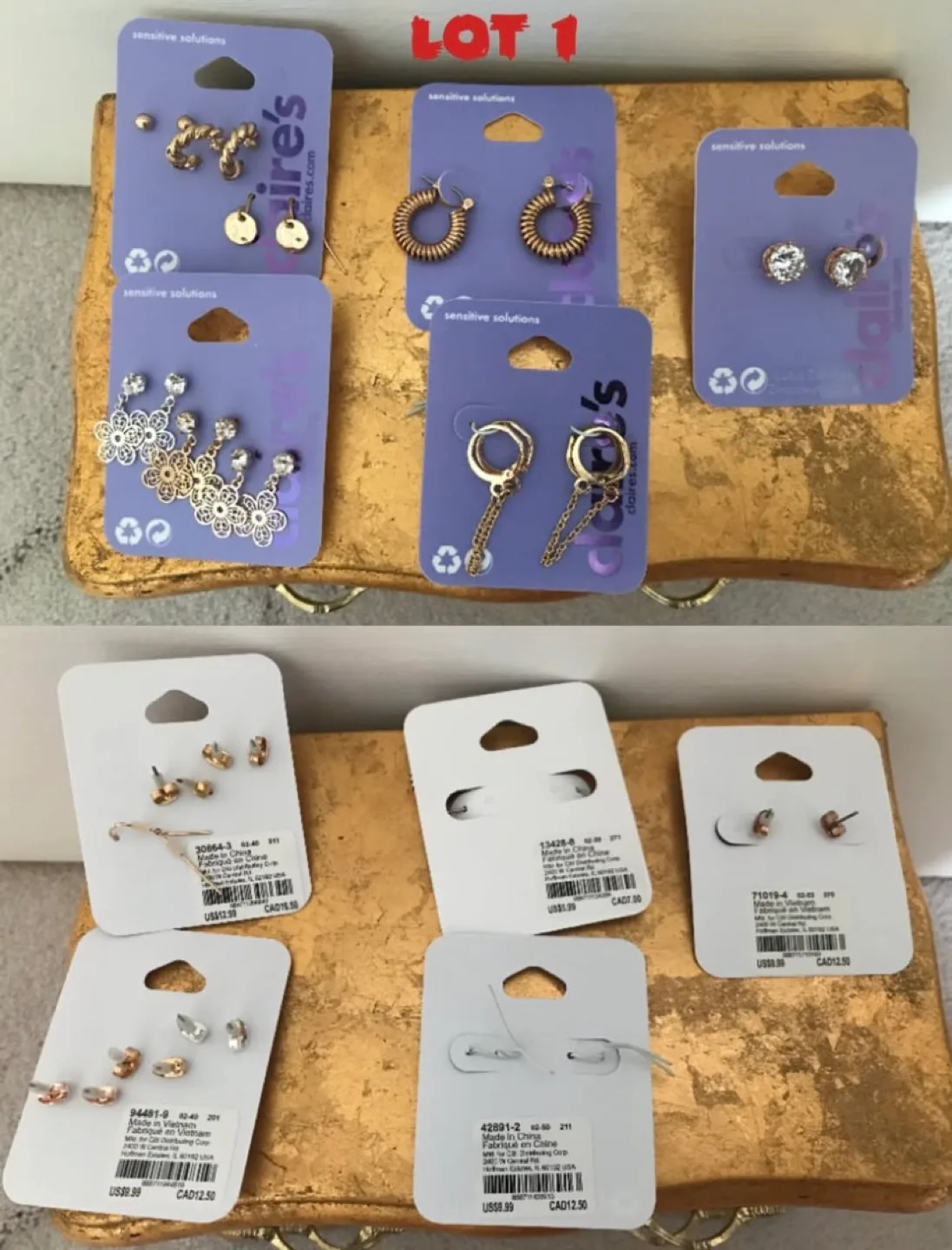 New Guess, Forever 21, Claire’s Large Lot of Earring Sets image indicator(2)