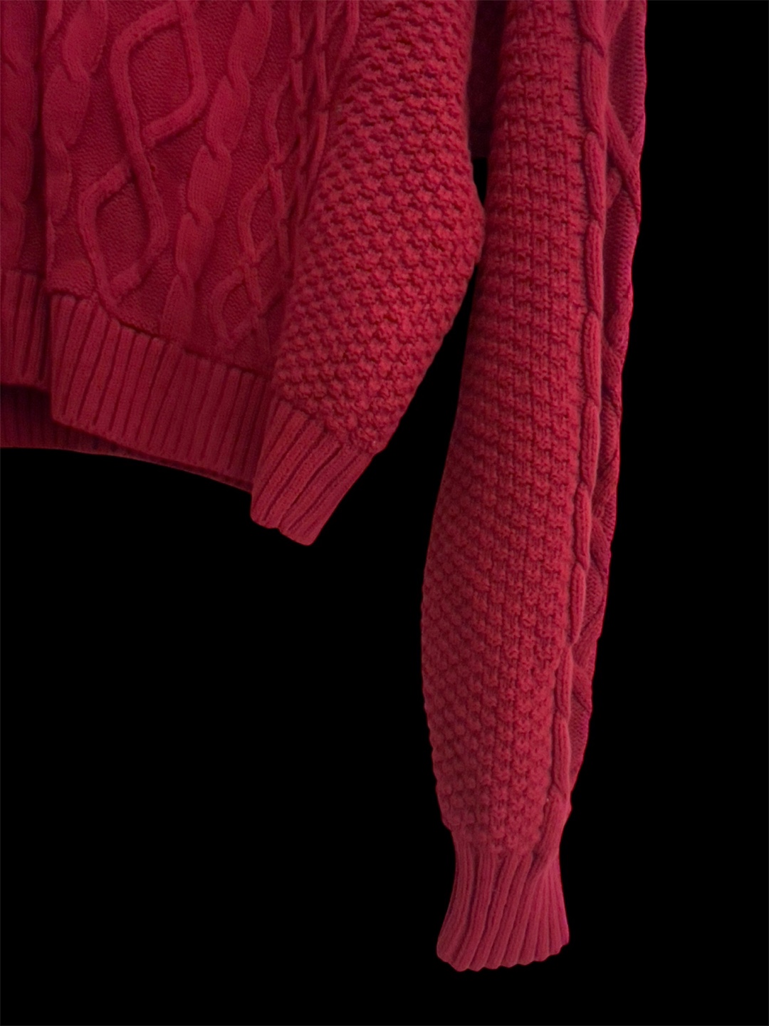 Hollister Red Cable Knit Sweater - photo 3