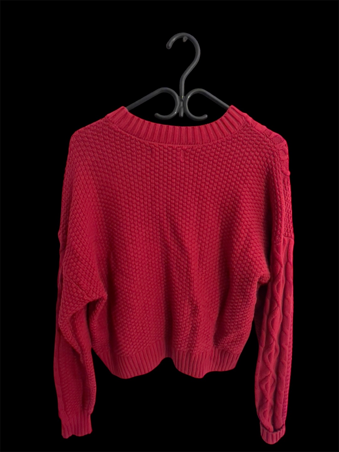 Hollister Red Cable Knit Sweater - photo 2